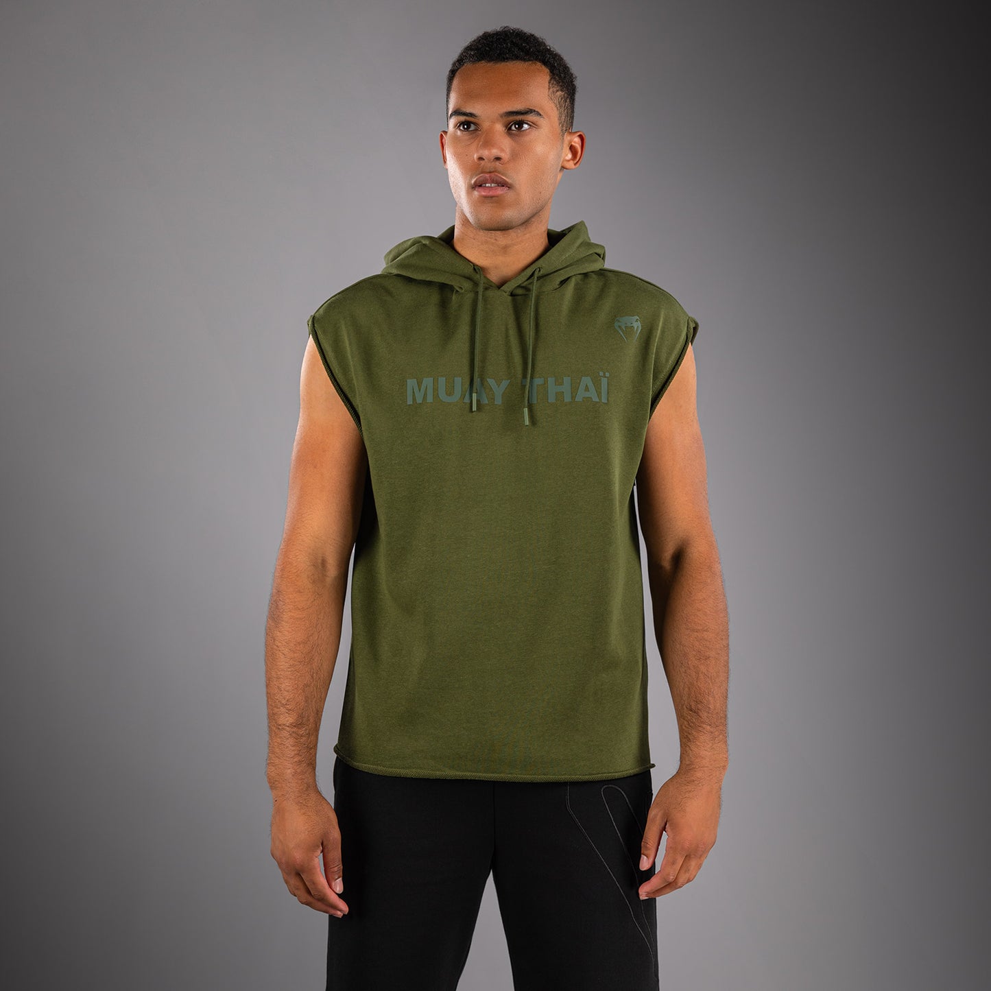 Venum Muay Thai VT Ärmelloser Kapuzenpullover – Militärgrün