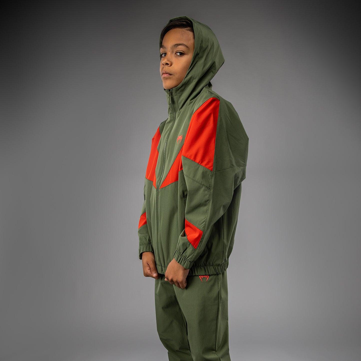 Venum Vectra Kinder Trainingsjacke - Armeegrün/Orange