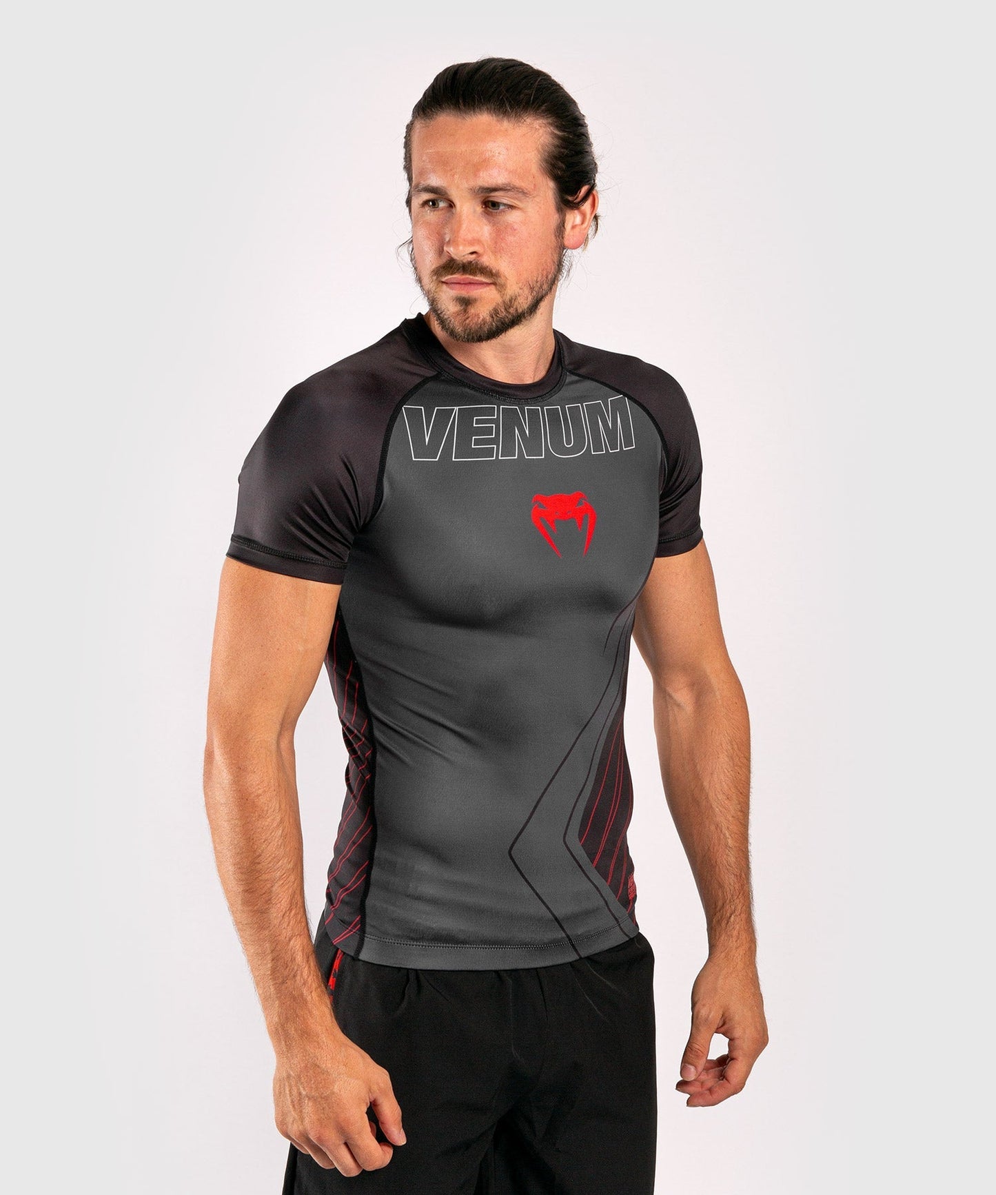 Venum Contender 5.0 Rashguard - Kurze Ärmel - Schwarz/Rot