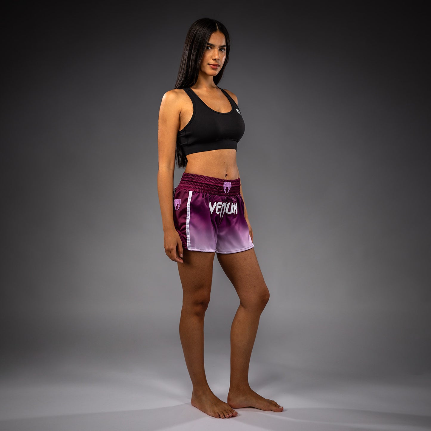 Venum Iris Muay Thai Shorts – Pflaume/Weiß