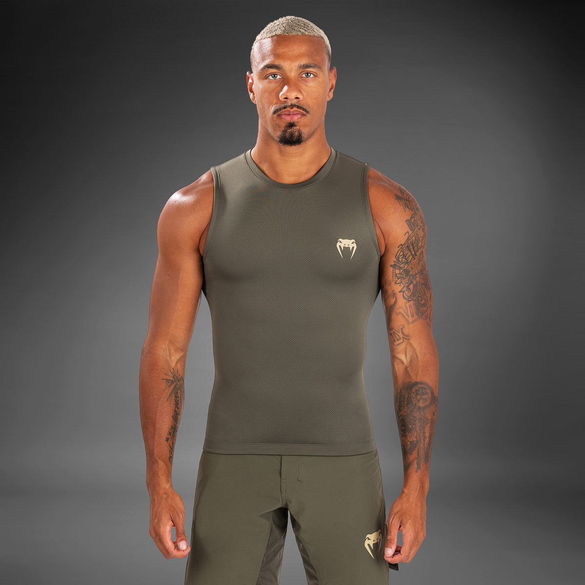 Venum Contender Herren Ärmelloser Rashguard - Khaki