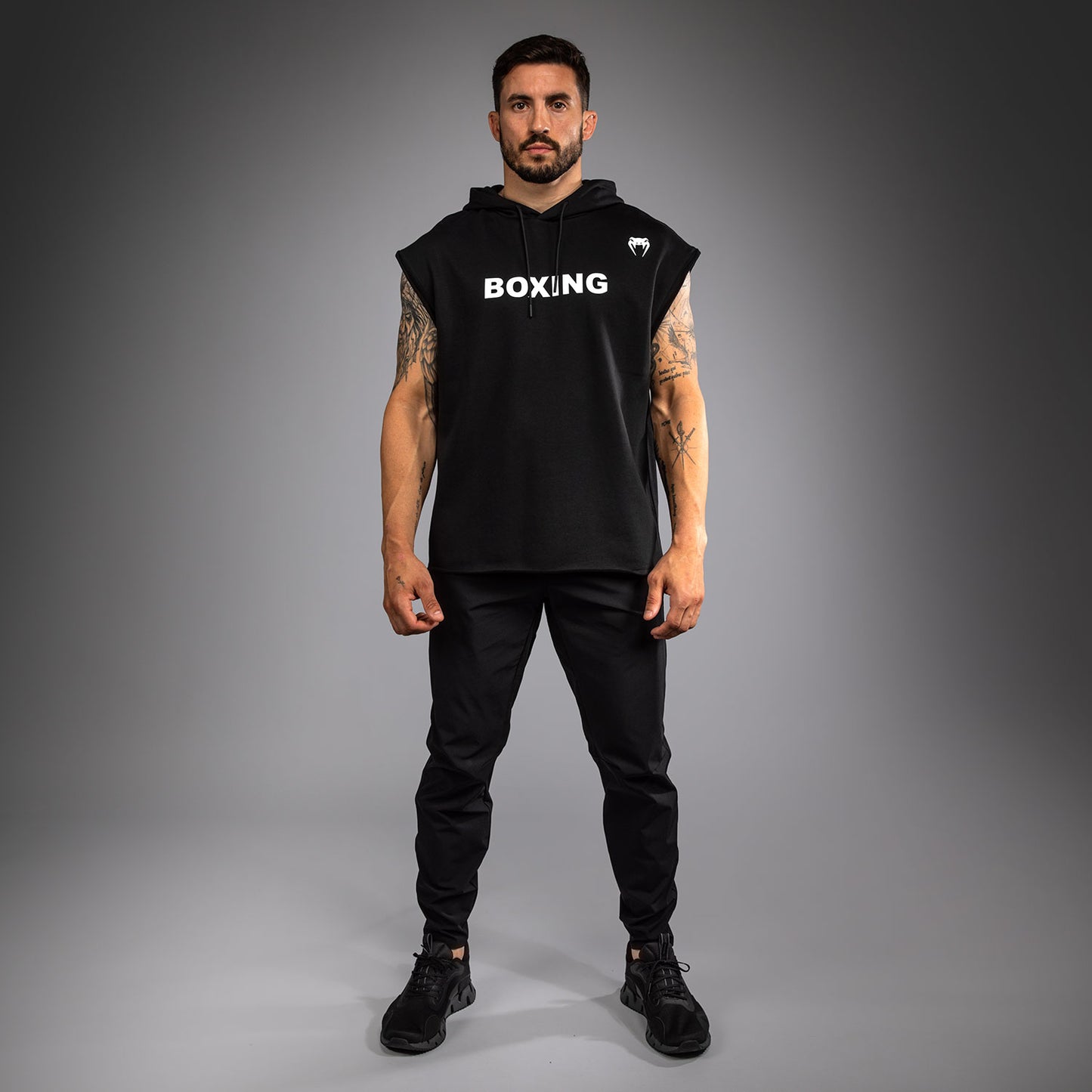 Venum Boxing VT Ärmelloser Hoodie - Schwarz/Weiß