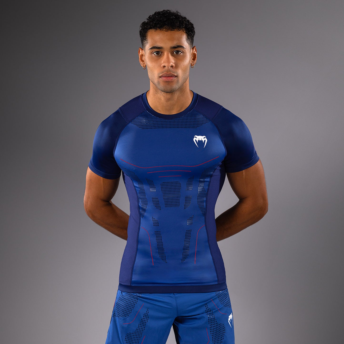 Venum Technical 3.0 Kurzarm Rashguard - Nachtblau