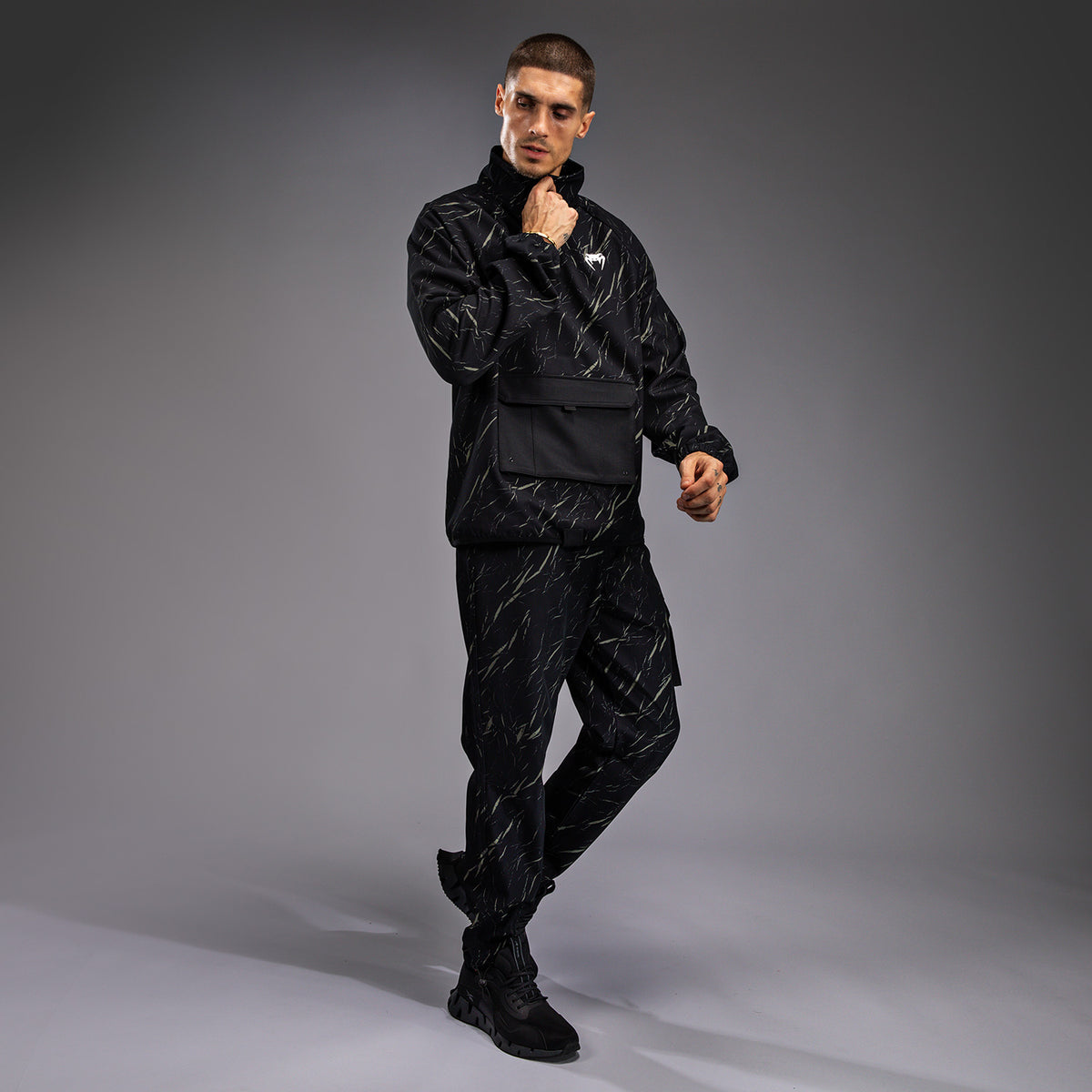 Venum Trooper Herren Trainingsanzug Jacke - Schwarz/Sandstein