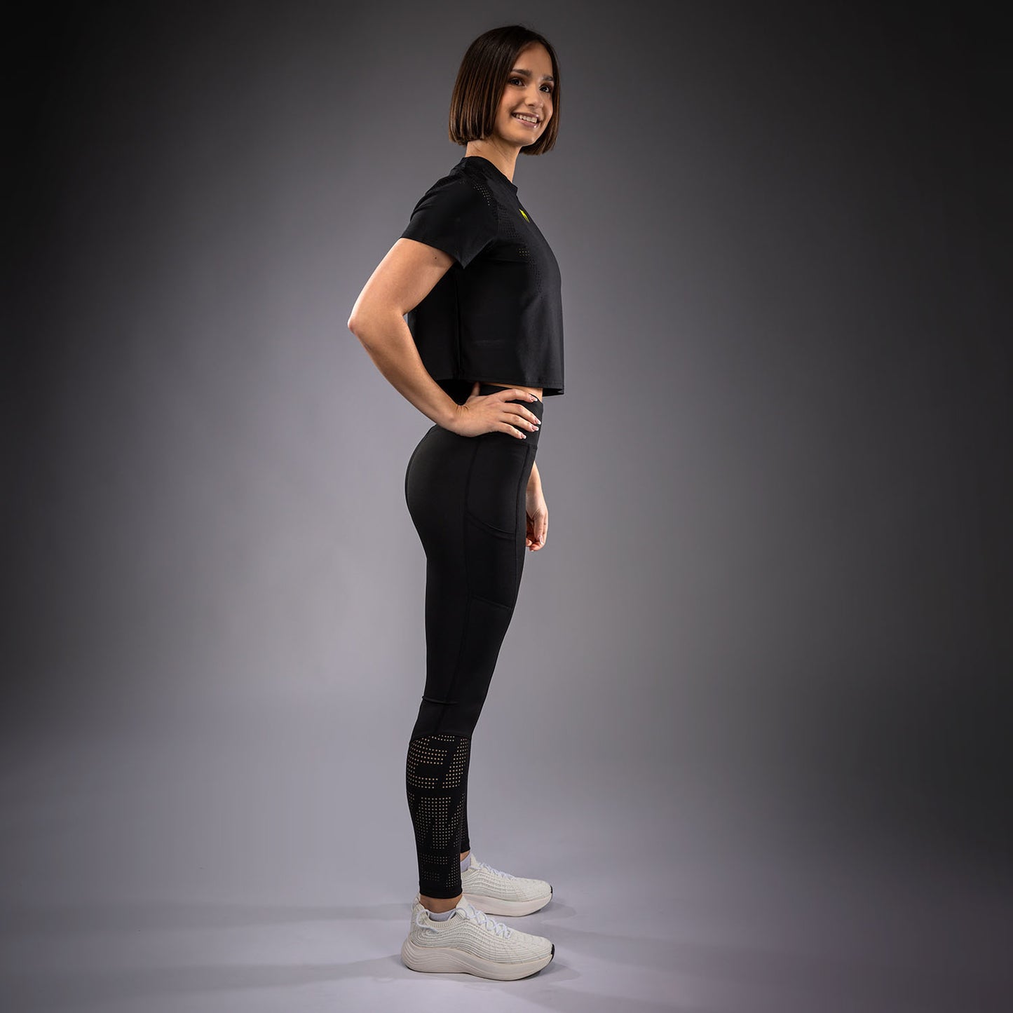 Venum Lazer Dry-Tech-T-Shirt Für Damen - Schwarz/Gelb