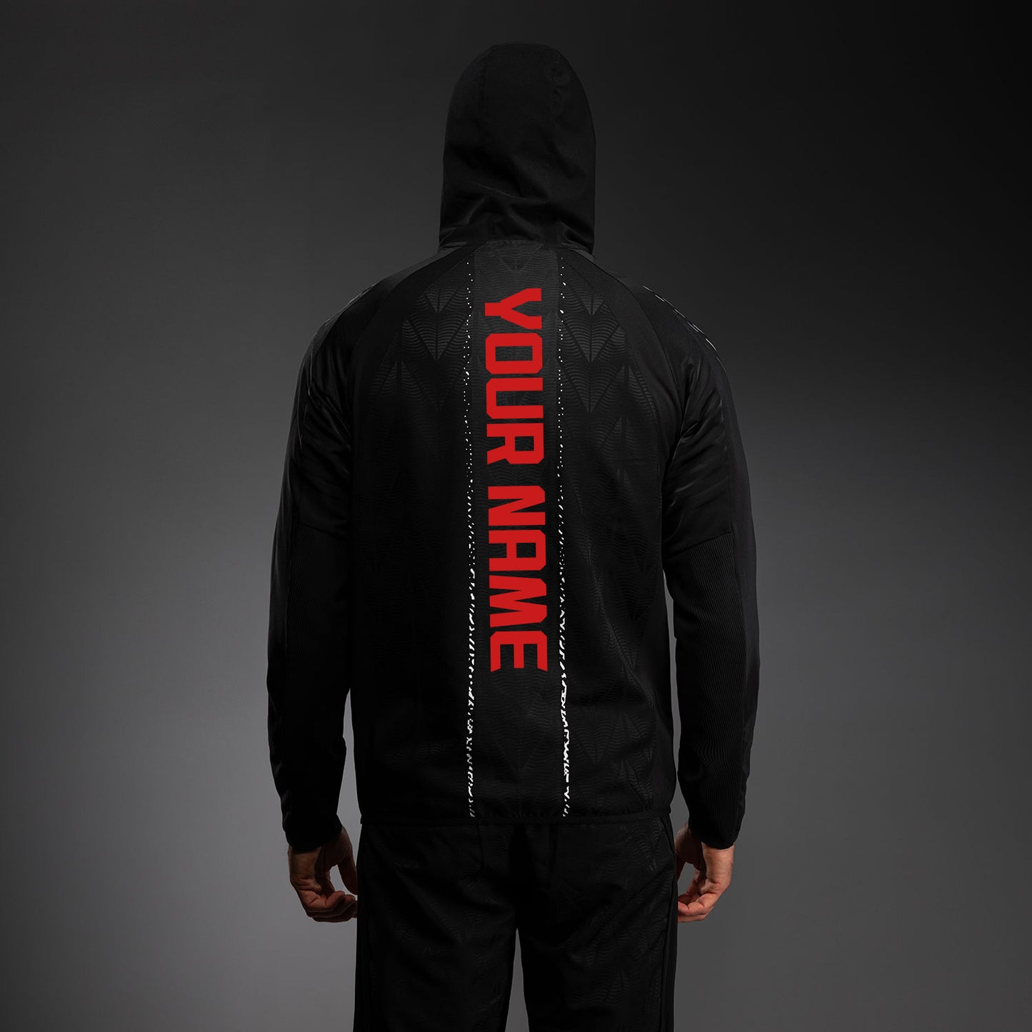 UFC Zenith by Venum Authentic Fight Night Kapuzenjacke Herren Personalisiert - Schwarz