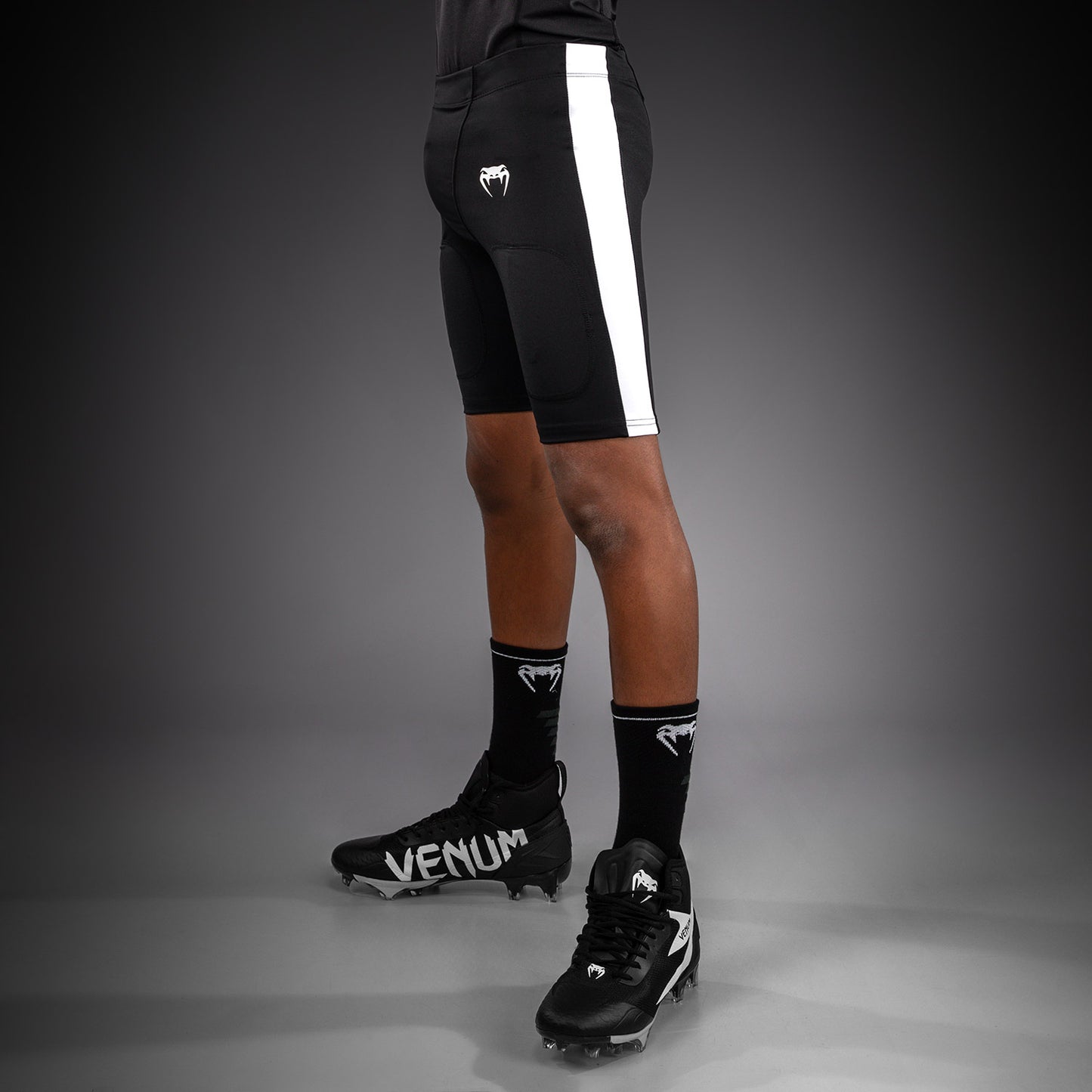 Venum Elite Fußball Kompressionsshorts für Kinder - Schwarz