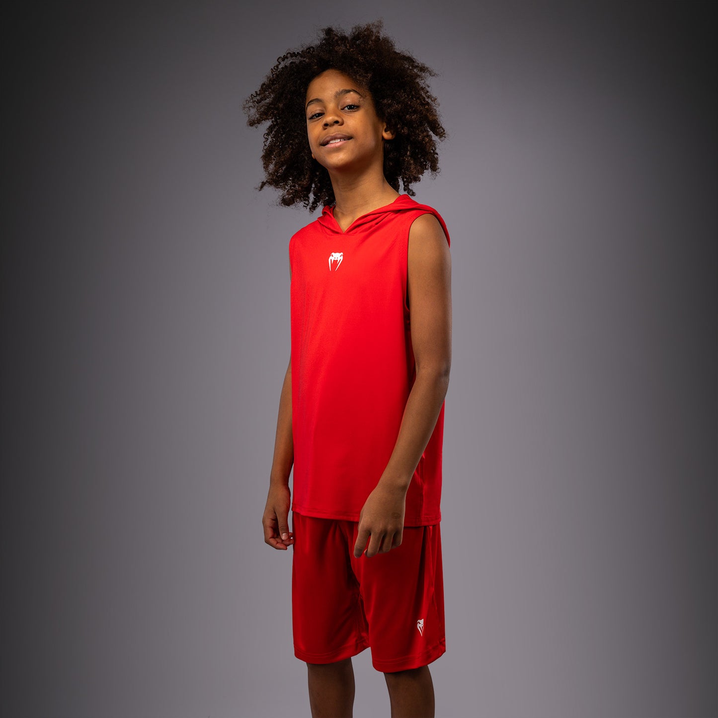 Venum Elite Ärmelloser Dry-Tech-Kapuzenpullover für Kinder - Rot