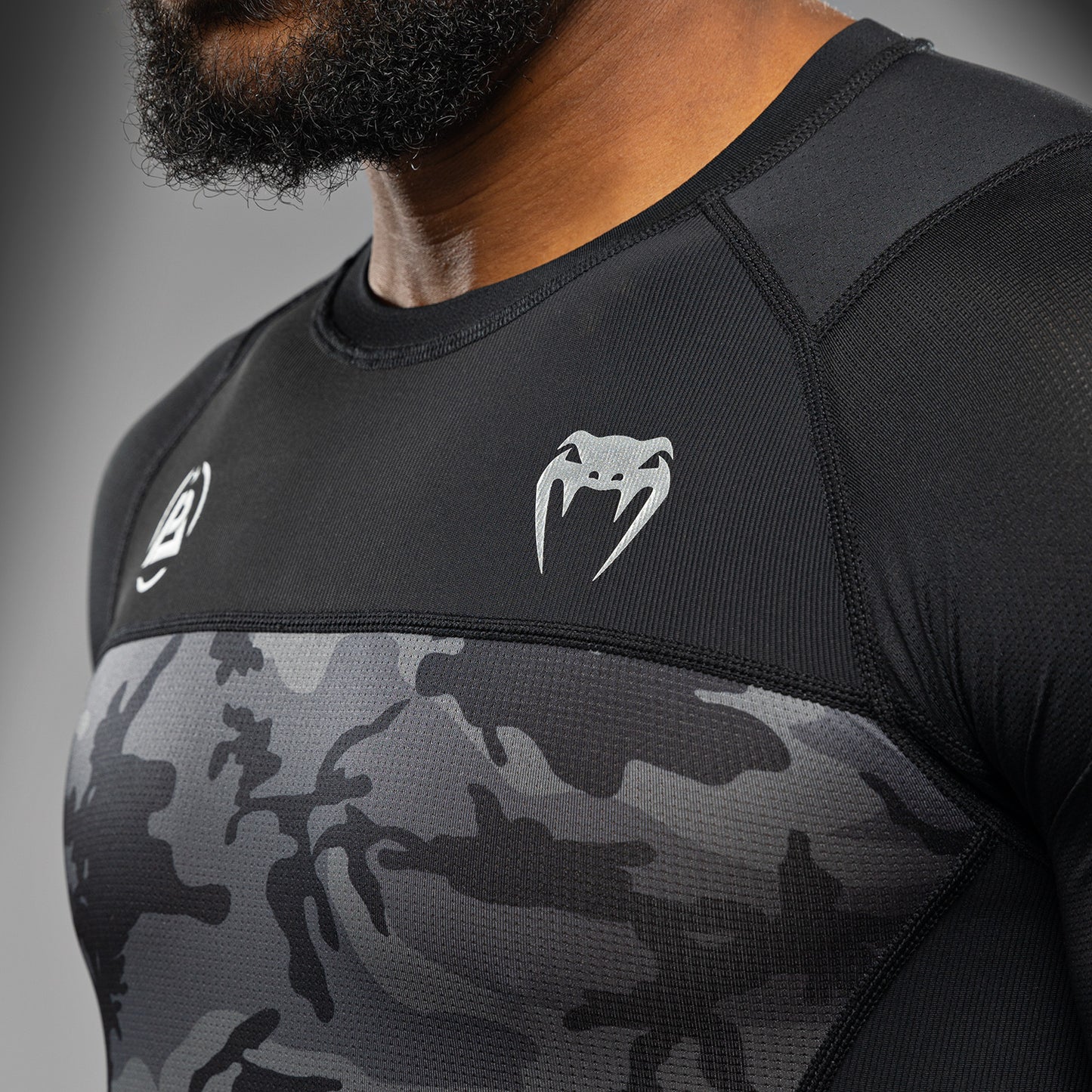 Venum x Polaris Kurzarm Rashguard - Schwarz/Grau