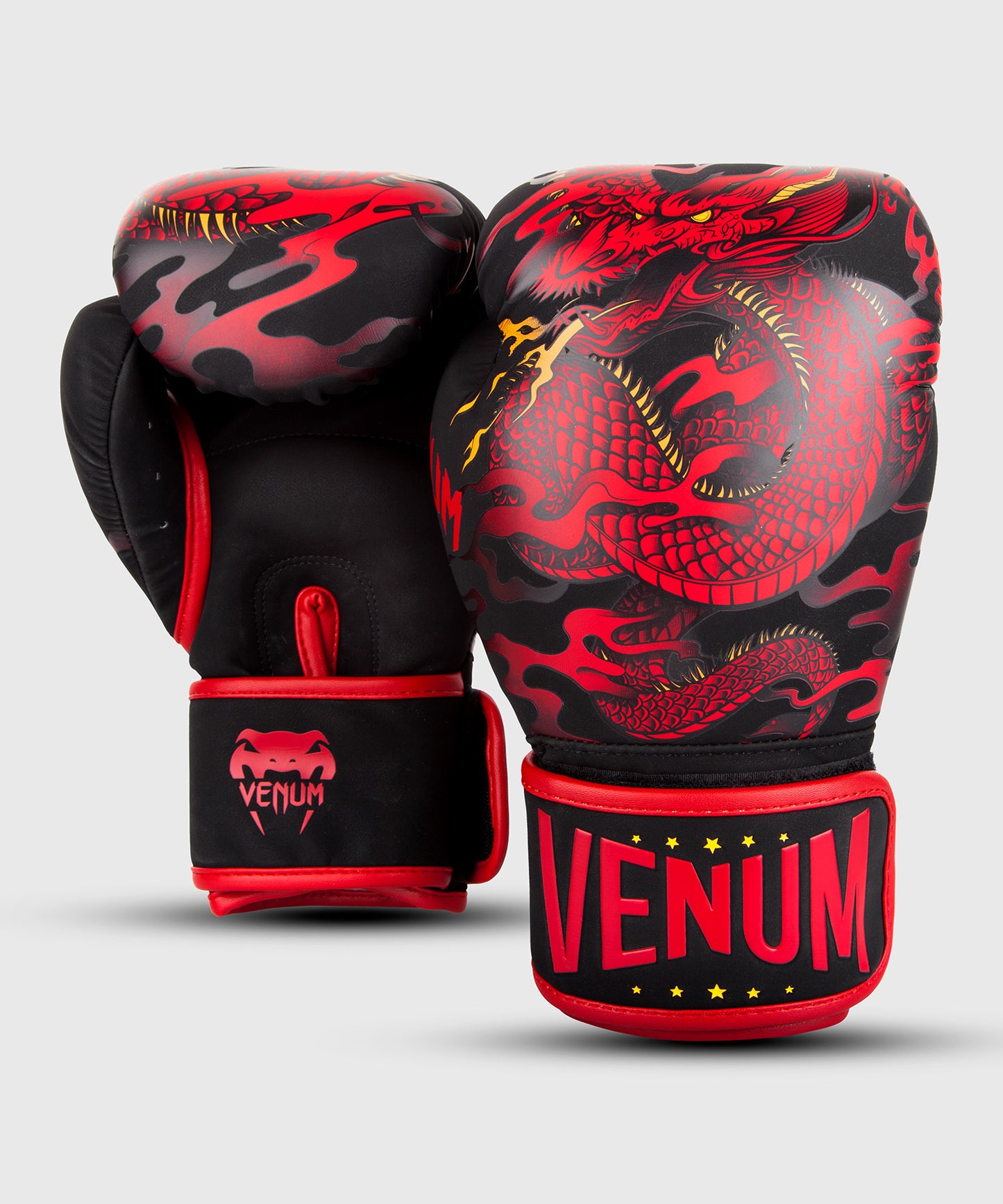 Venum Dragon's Flight Boxhandschuhe - Schwarz/Rot - Exklusiv