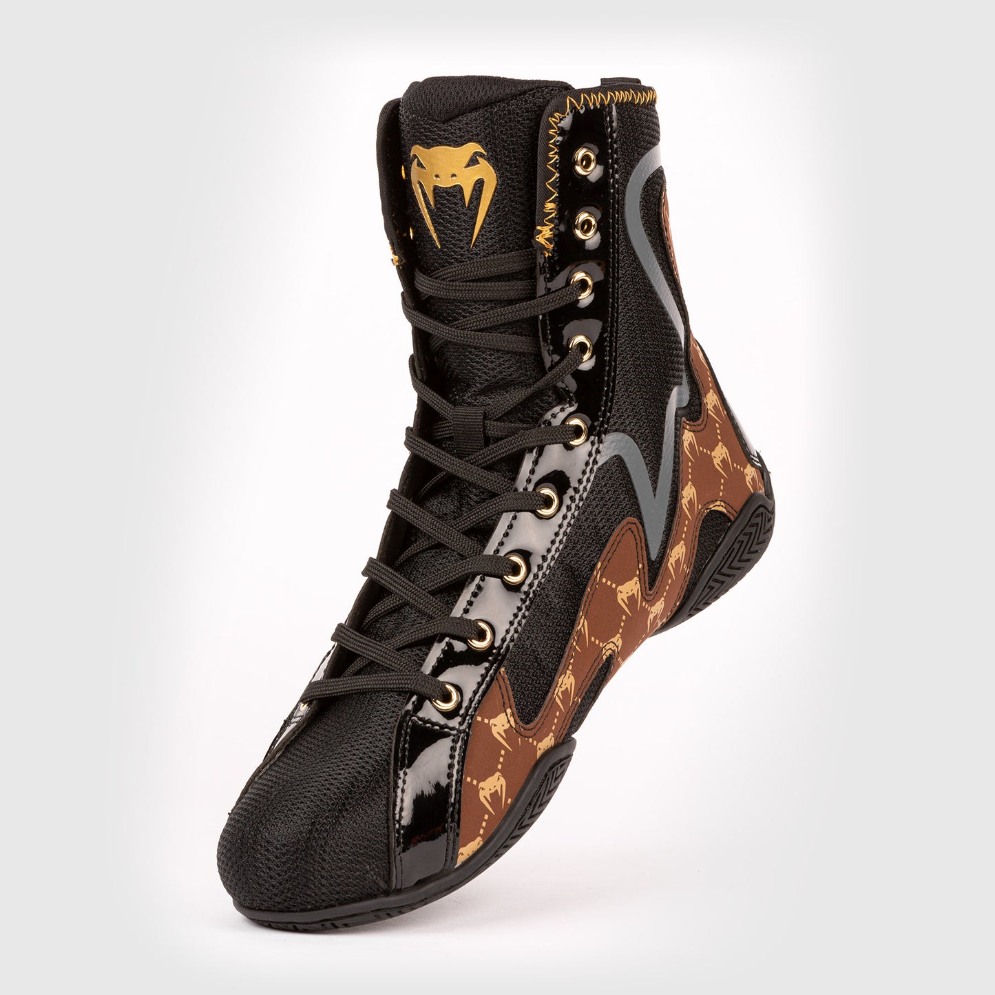 Venum Elite Evo Monogram Boxing Schuhe – Schwarz/Braun