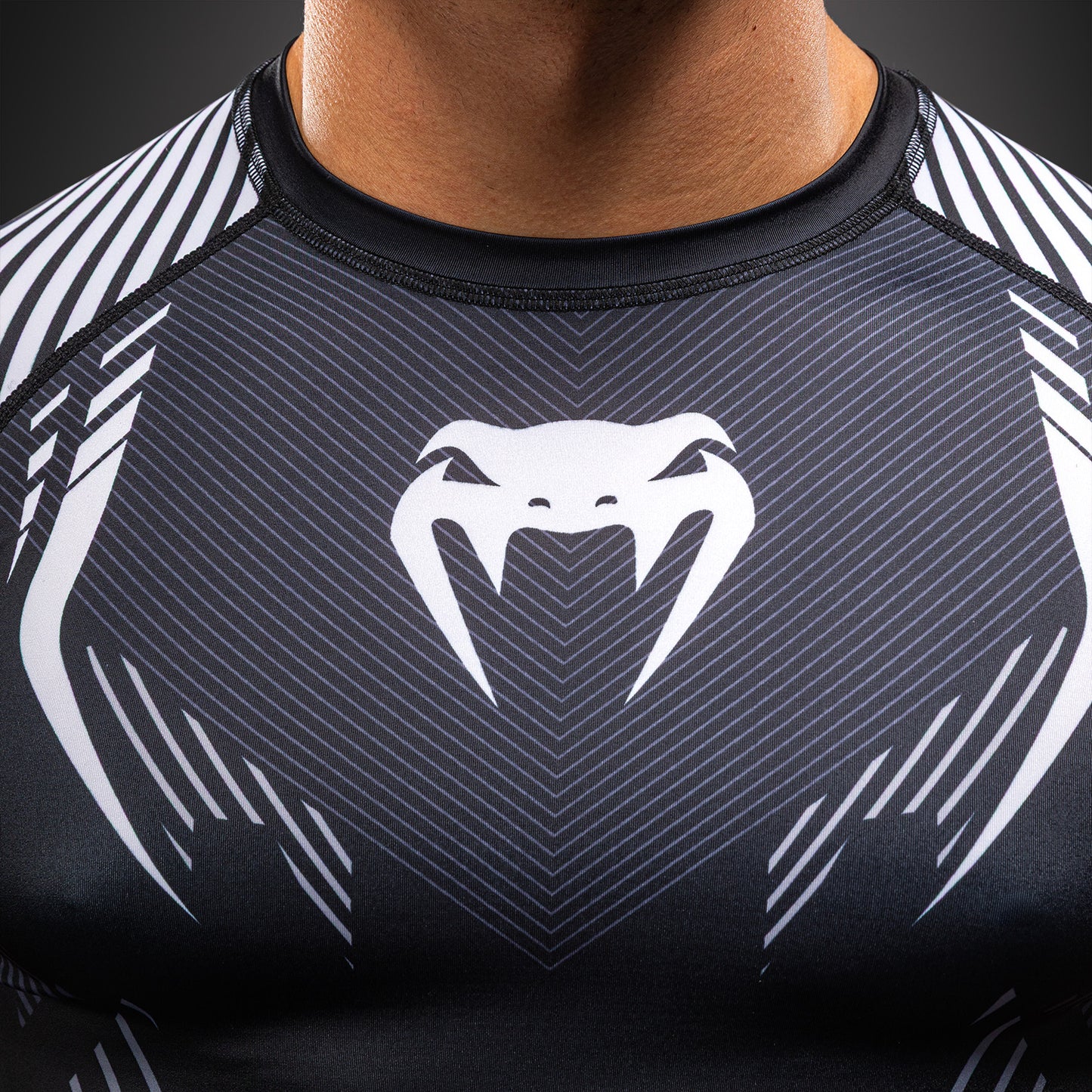 Venum No-Gi 6.0 Rashguard Kurzarm - Schwarz/Weiß