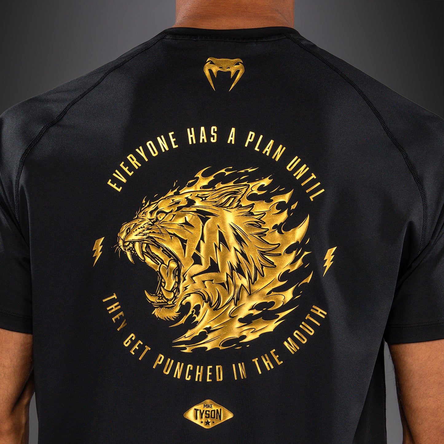Venum x Mike Tyson Tiger Dry-Tech-T-Shirt - Schwarz/Gold