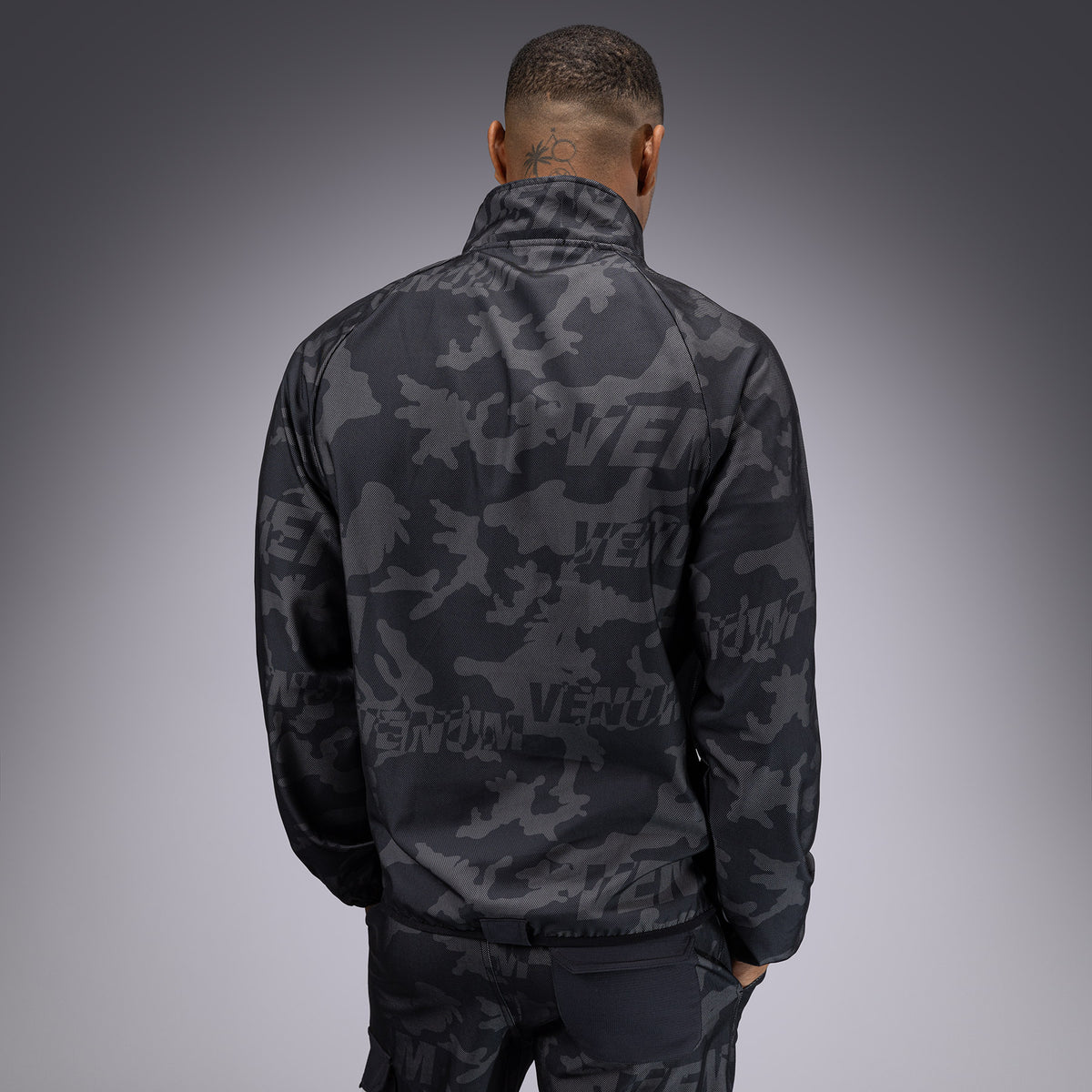Venum Trooper Herren Trainingsanzug Jacke - Schwarz/Dunkelgrau