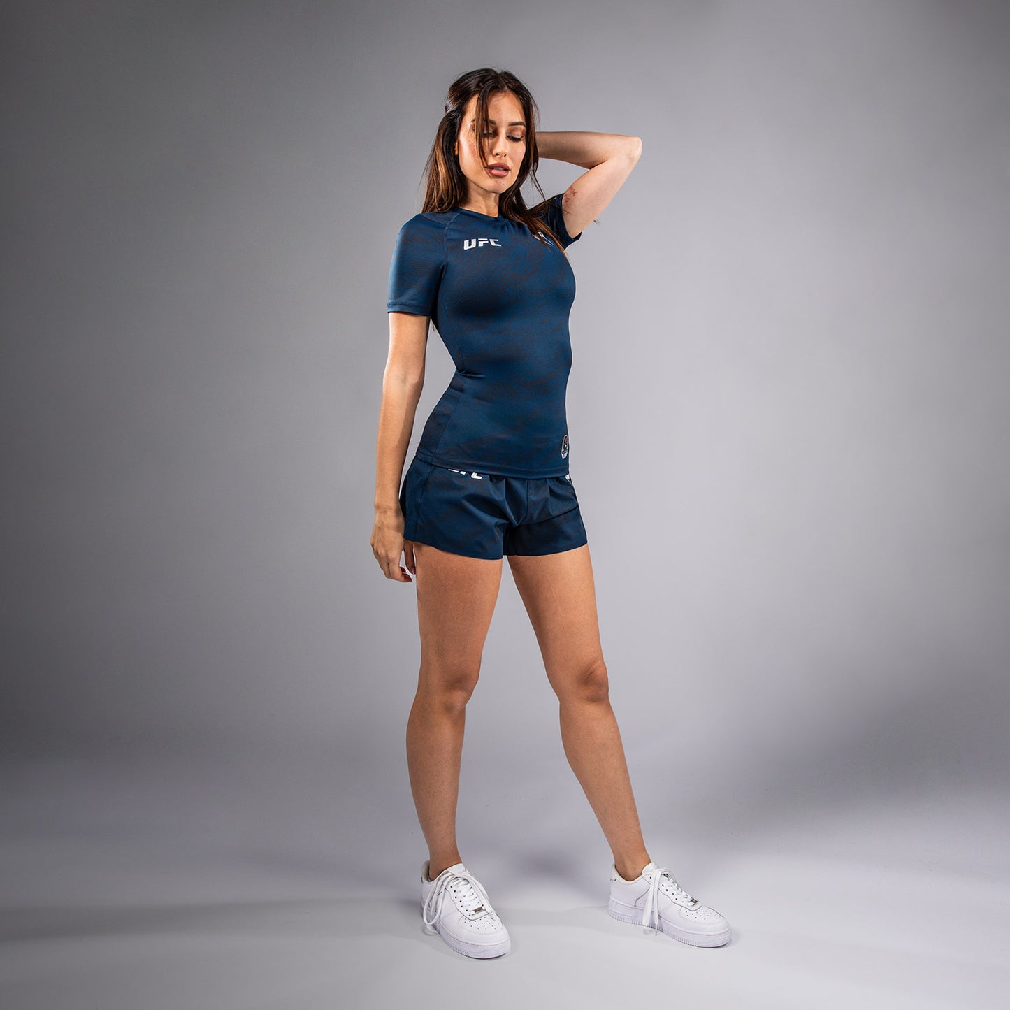 UFC Fusion by Venum Fight Week Damen Performance Kurzarm Rashguard - Ozeanisches Blau