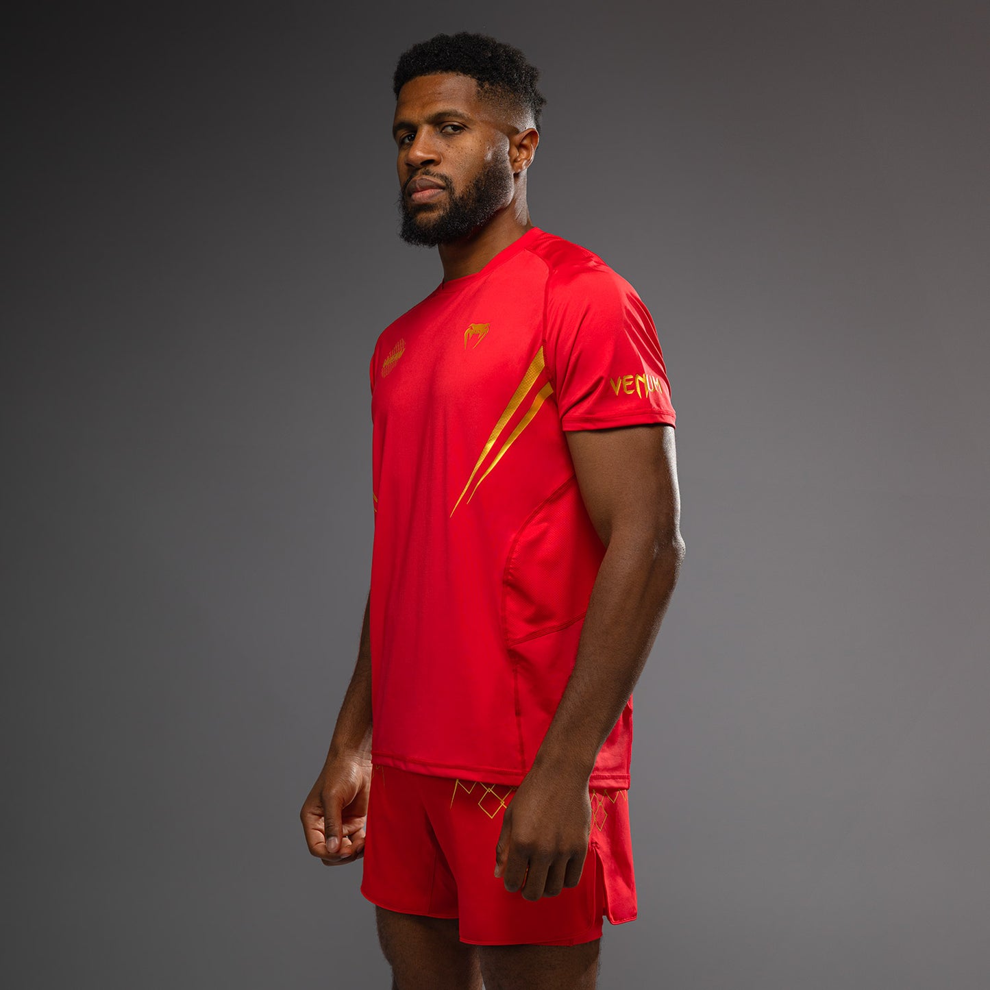 Venum x WOW FC Dry-Tech T-Shirt - Fury Rot/Gold