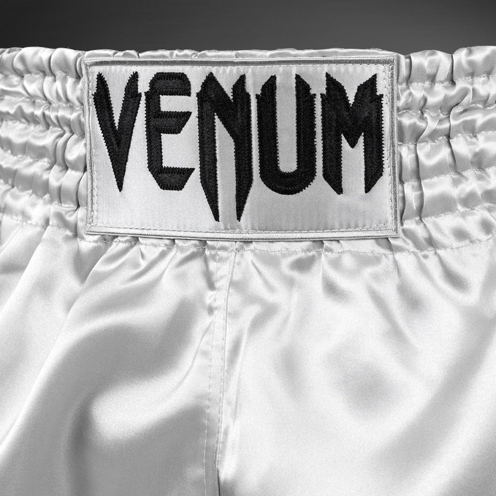 Venum Klassische Thai-Boxshorts Silber/Schwarz