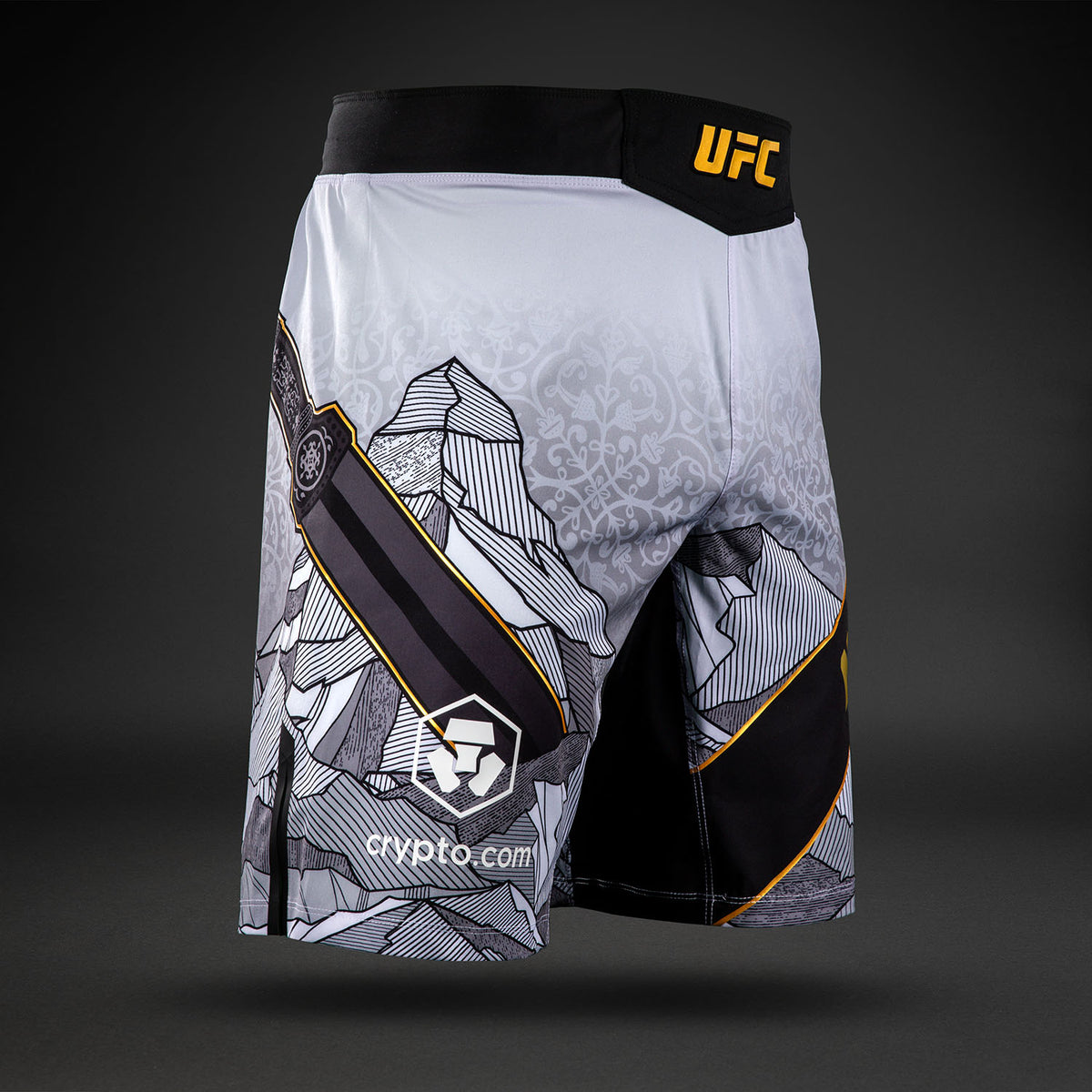 UFC Unrivaled by Venum Islam Makhachev Herren Fight Short für Männer - Weiß/Schwarz