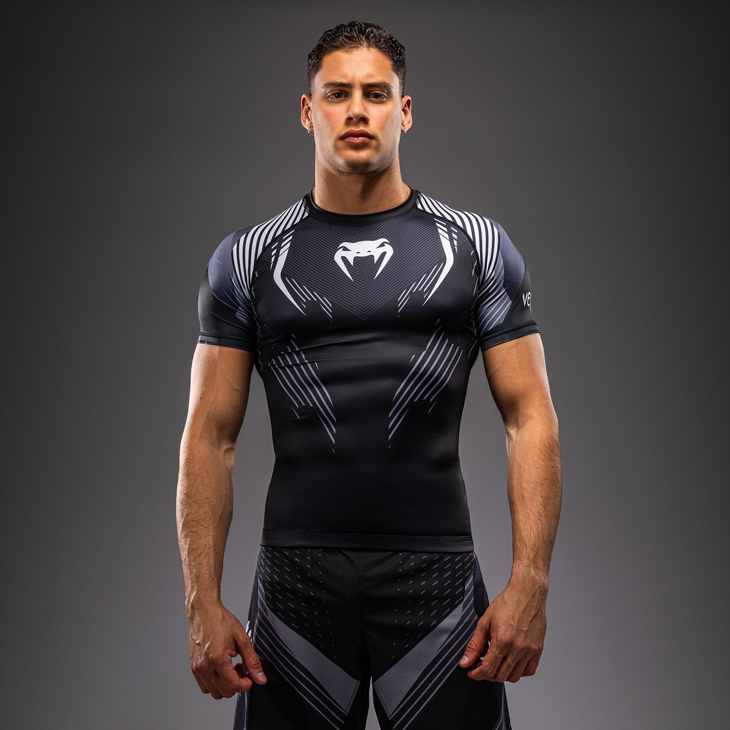 Venum No-Gi 6.0 Rashguard Kurzarm - Schwarz/Weiß