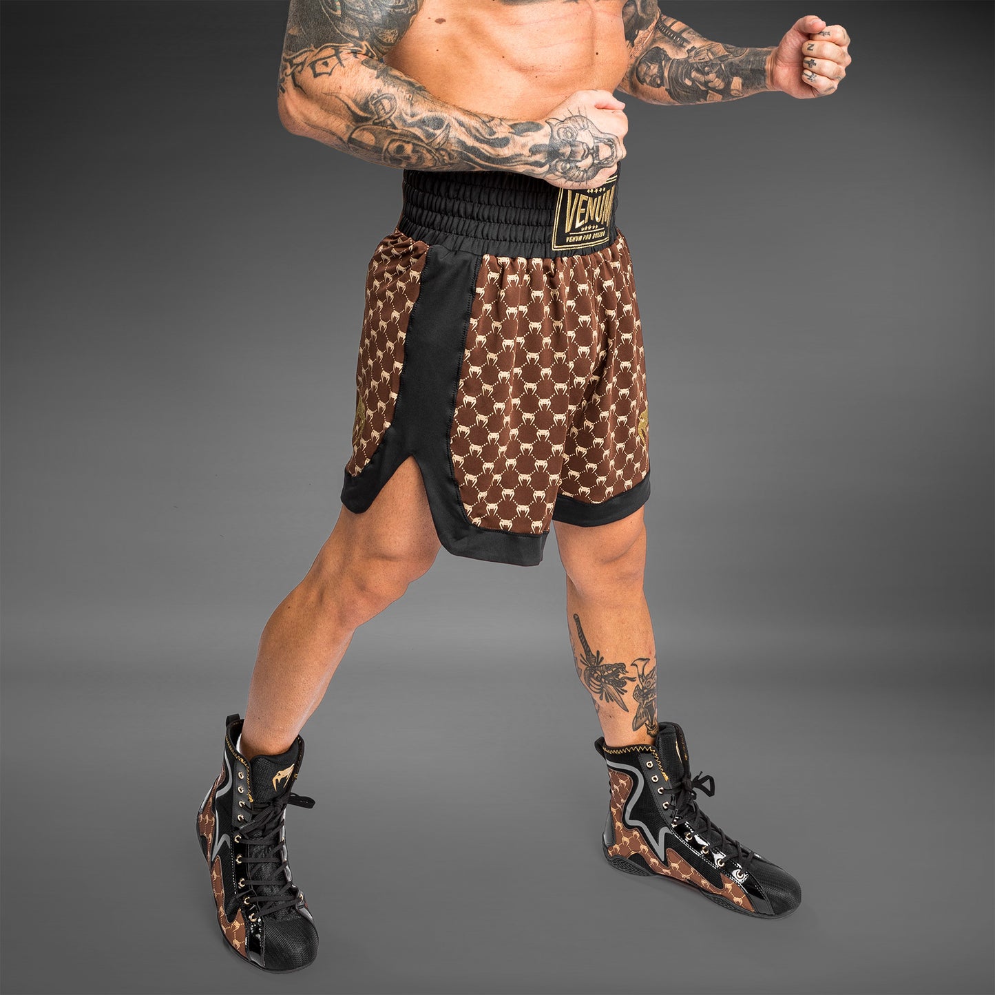 Venum Monogram Boxershorts - Schwarz/Braun