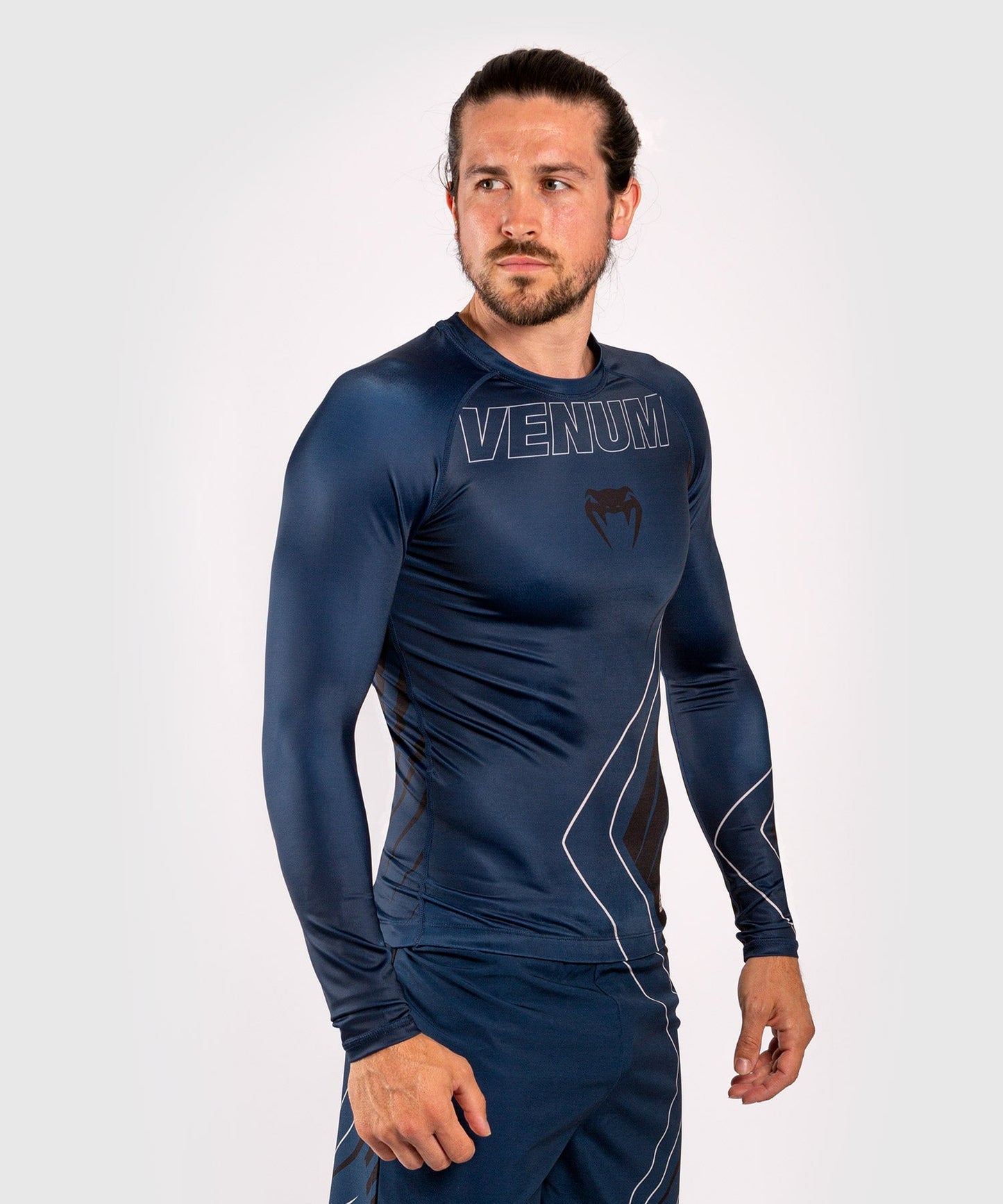 Venum Contender 5.0 Rashguard - Lange Ärmel - Marineblau/sand