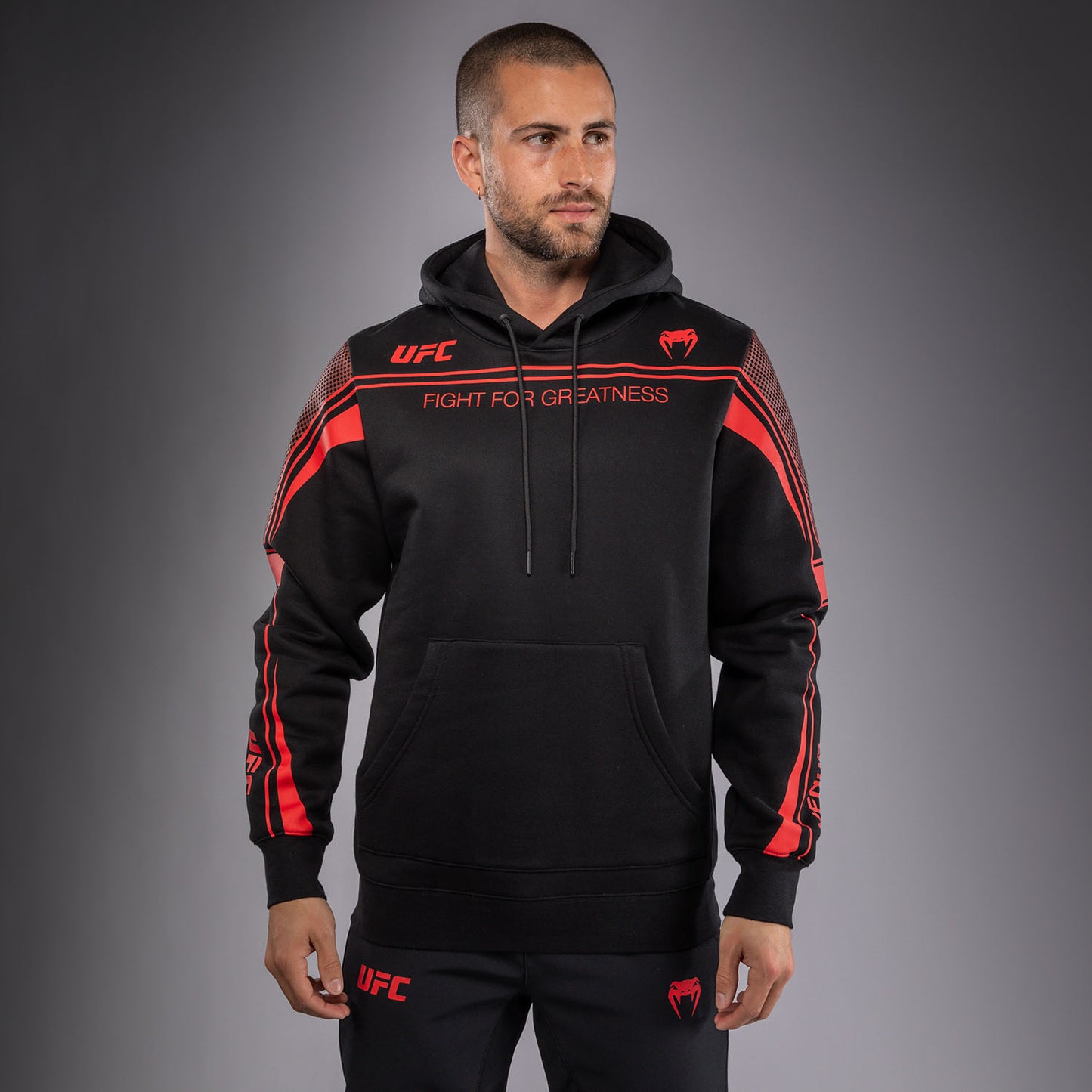 Venum UFC Unity by Venum Authentic Fight Week Herren-Kapuzenpullover - Schwarz