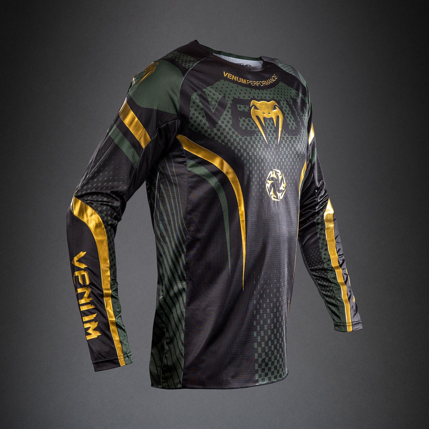 Venum MX Challenger Motorsports-Trikot - Schwarz/Grün/Gold