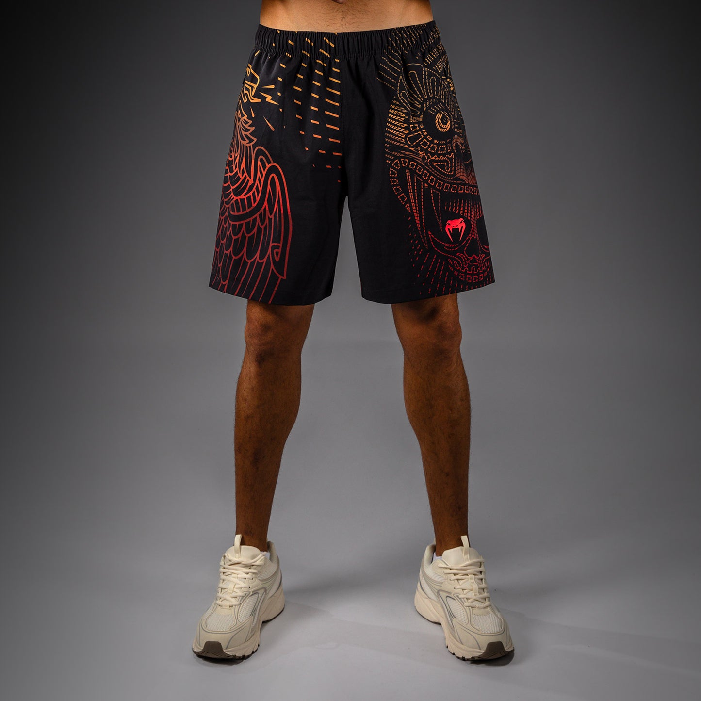 Venum Quetzal Fury Trainingsshorts - Schwarz/Fury Rot/Tangerine