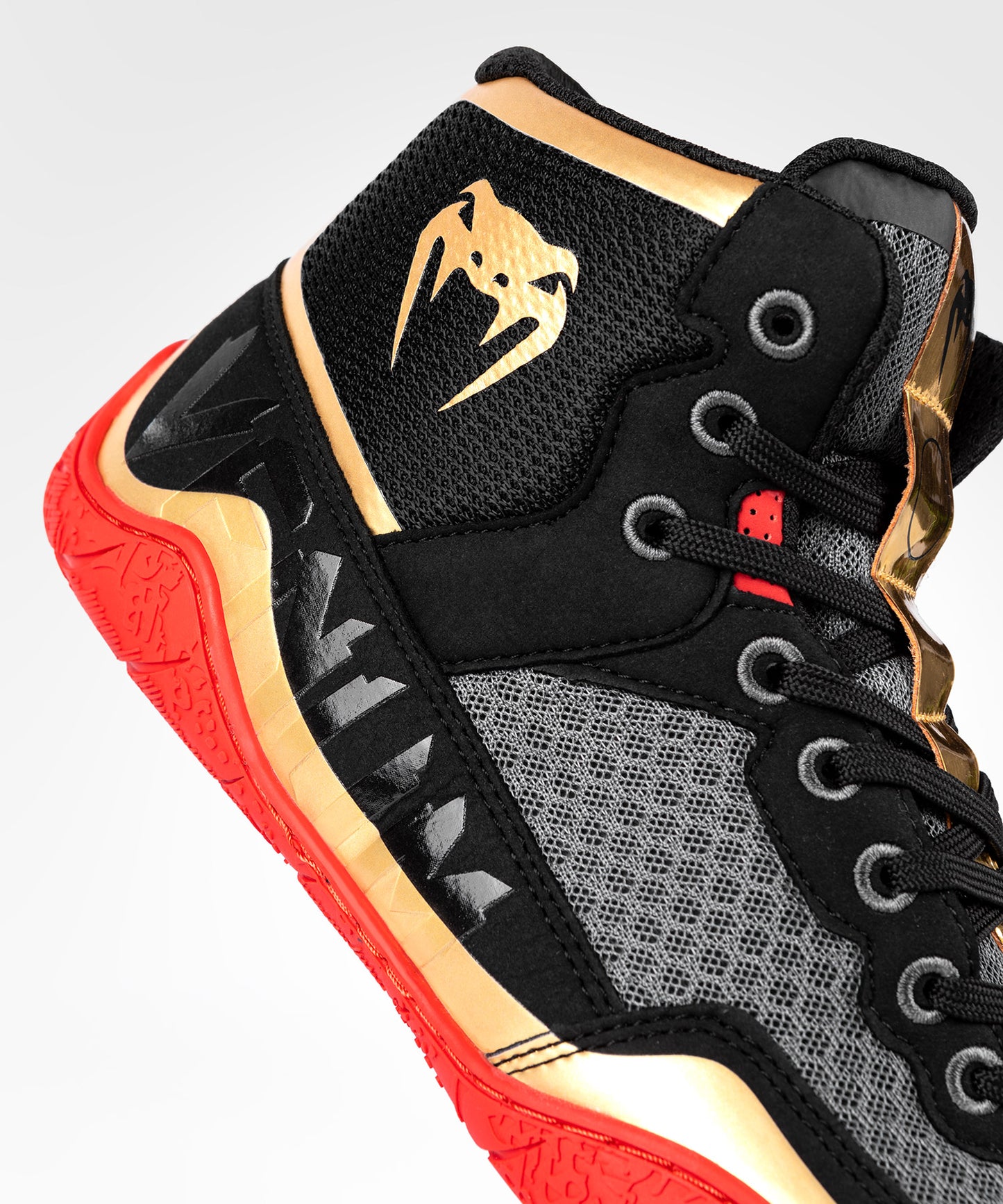 Venum Elite Wrestling Schuhe - Schwarz/Gold/Rot