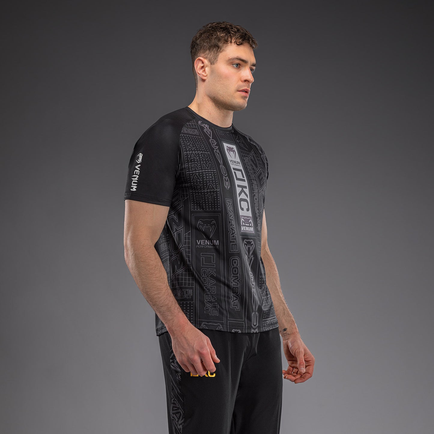 Karate Combat by Venum Dry-Tech-T-Shirt – Schwarz/Grau