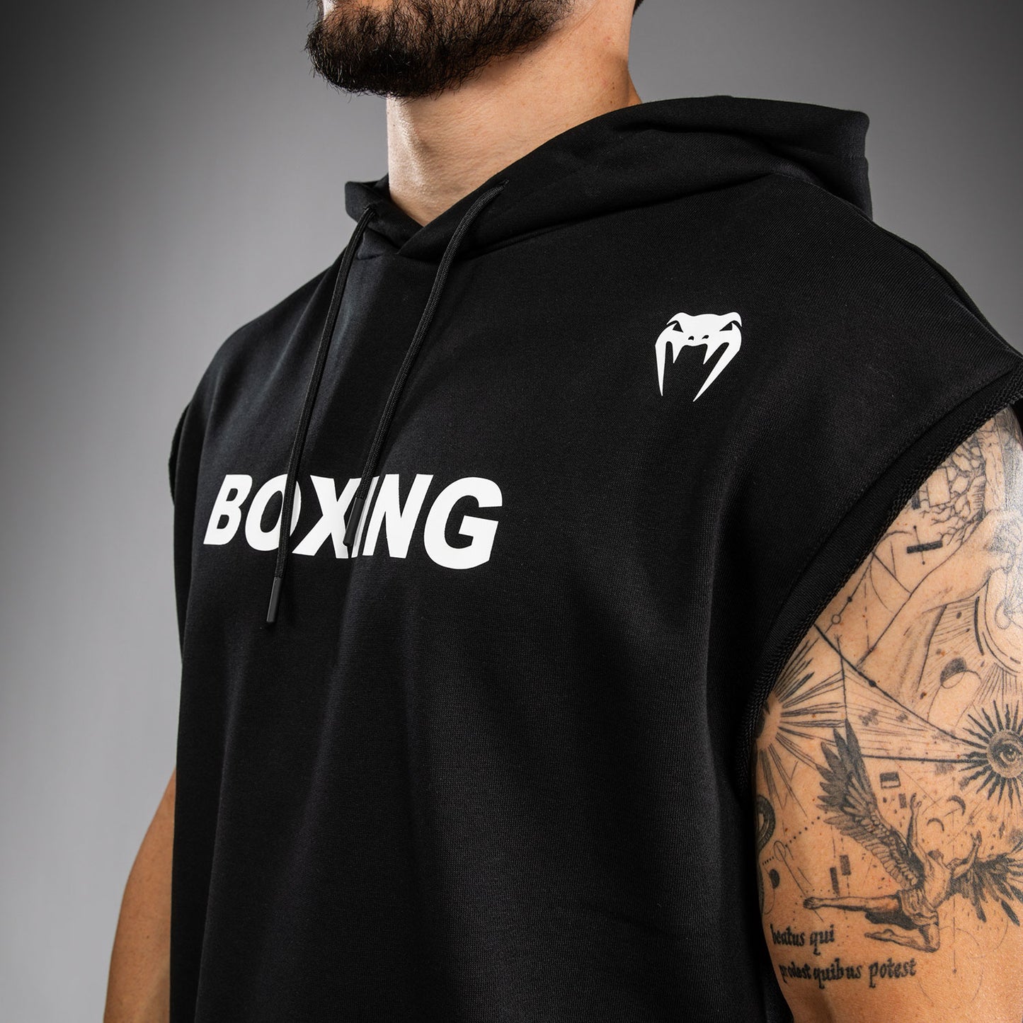 Venum Boxing VT Ärmelloser Hoodie - Schwarz/Weiß