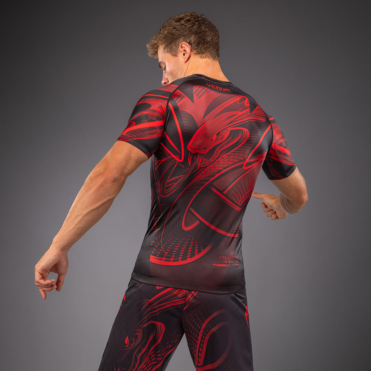 Venum Crimson Viper 2.0 Kurzarm-Rashguard - Schwarz/Rot