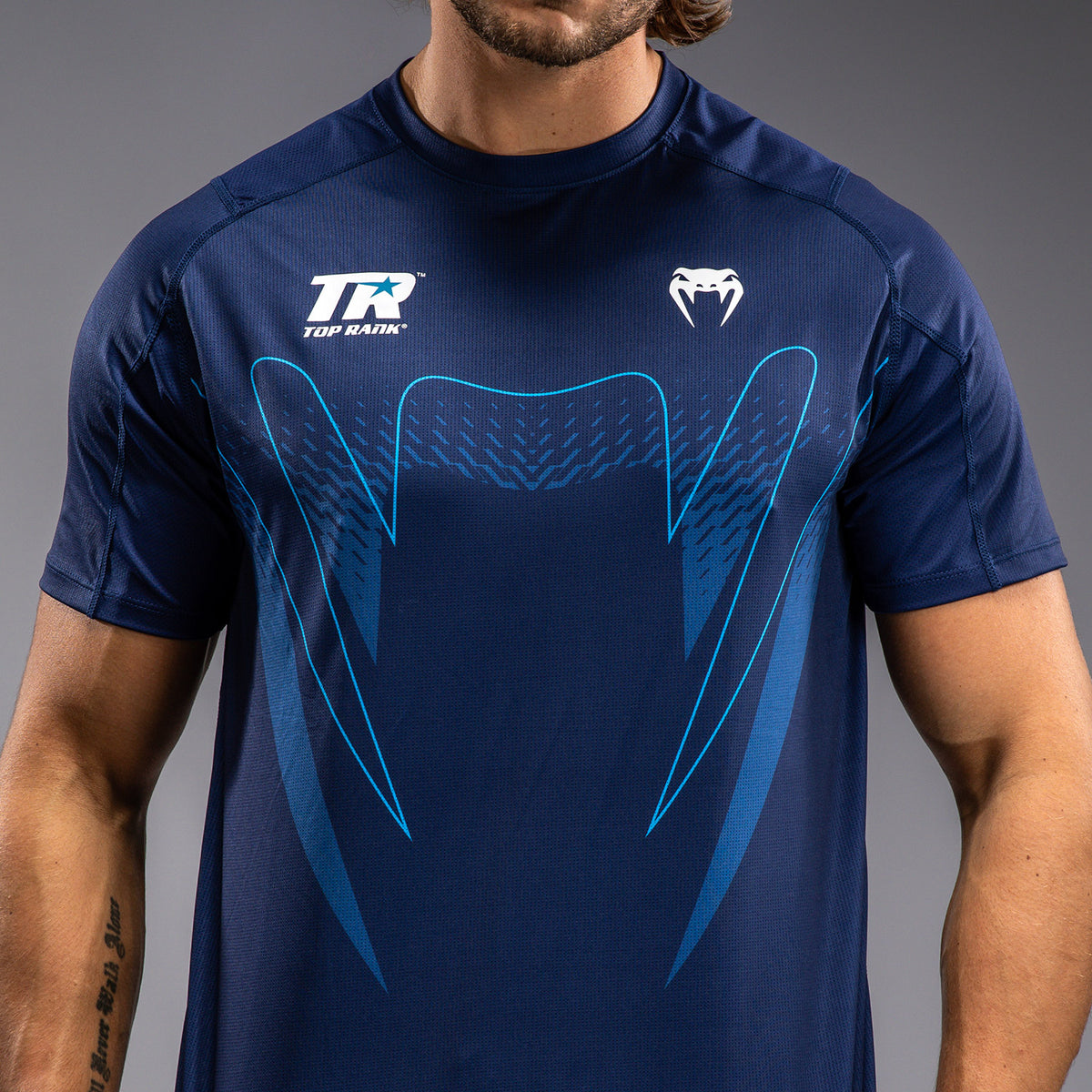 Venum x Top Rank Original Herren Dry Tech Shirt - Navy Blau