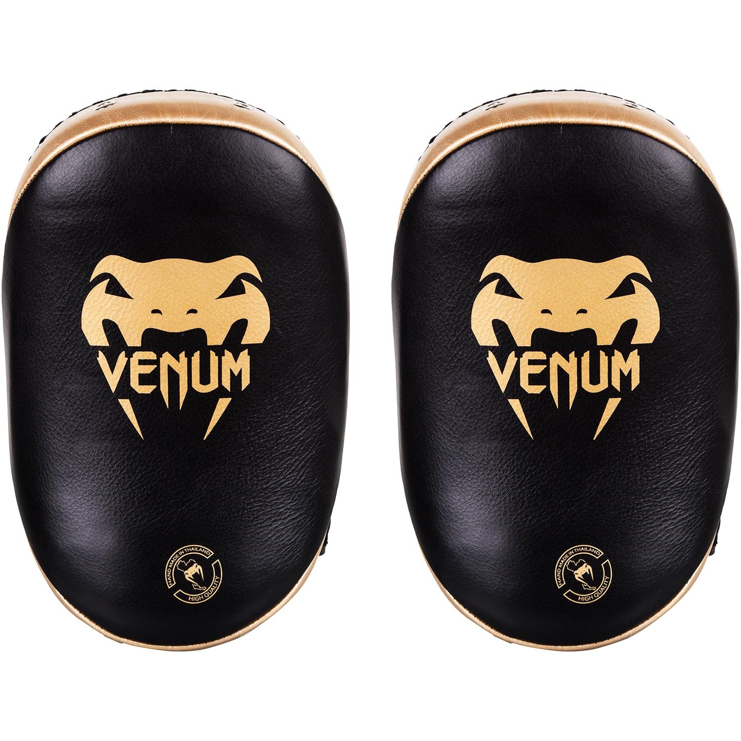 Venum Kick Pads Leder - Schwarz/Gold