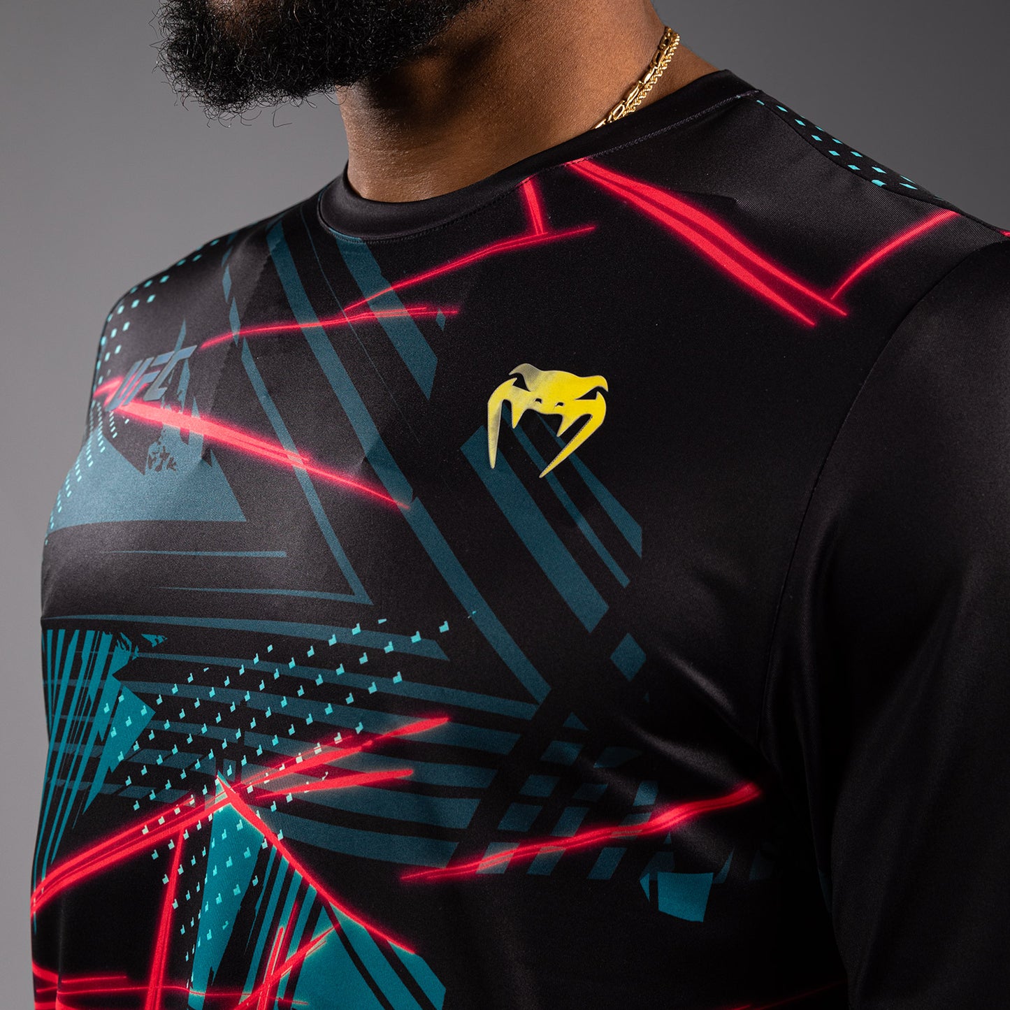 UFC Fusion By Venum Miami Edition Fight Week Dry-Tech T-Shirt für Männer - Schwarzes