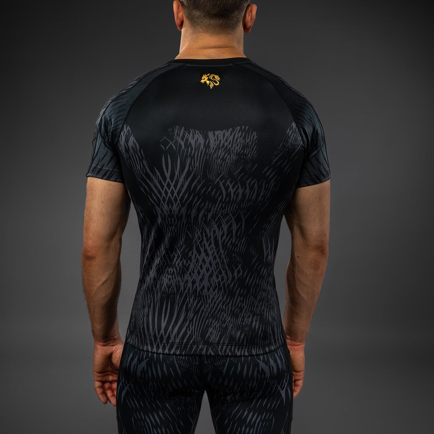 Venum x Chimaev Kurzarm Rashguard - Schwarz/Grau