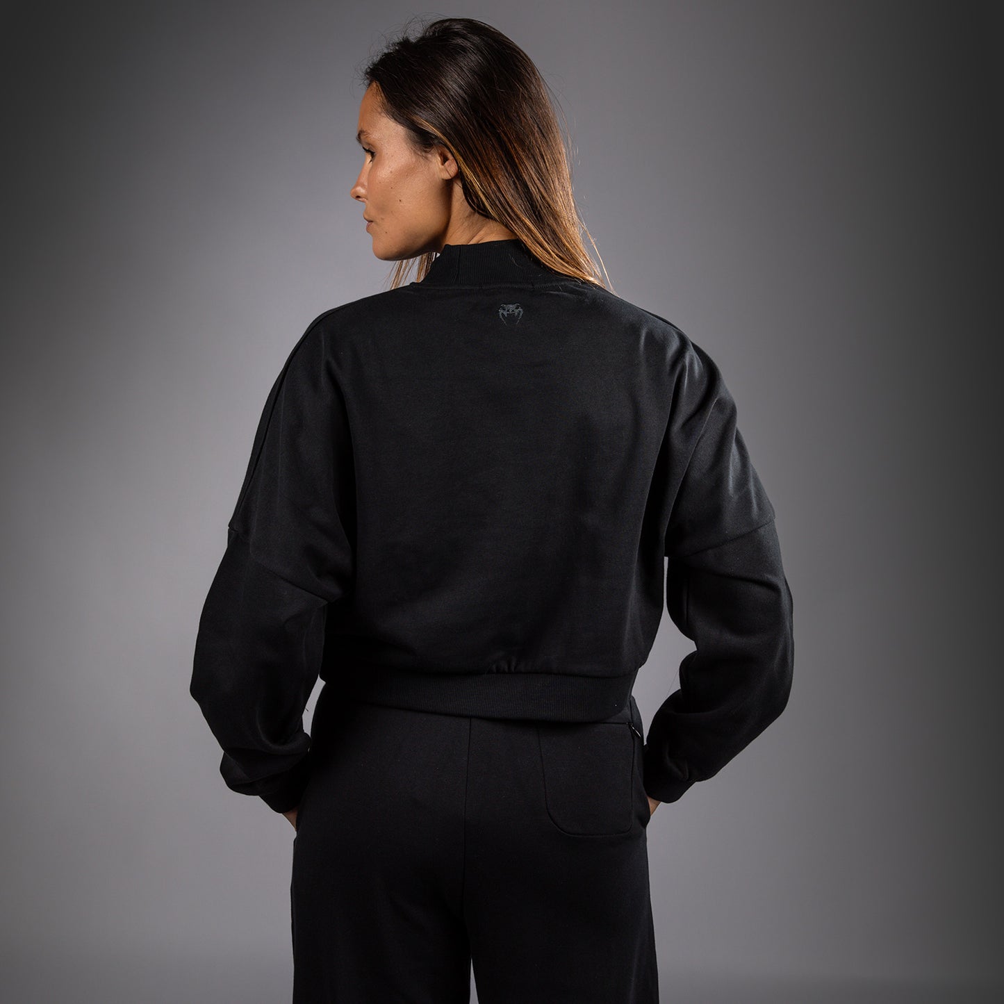 Venum Pulse Damen Cropped Sweatshirt - Schwarz/Weiß