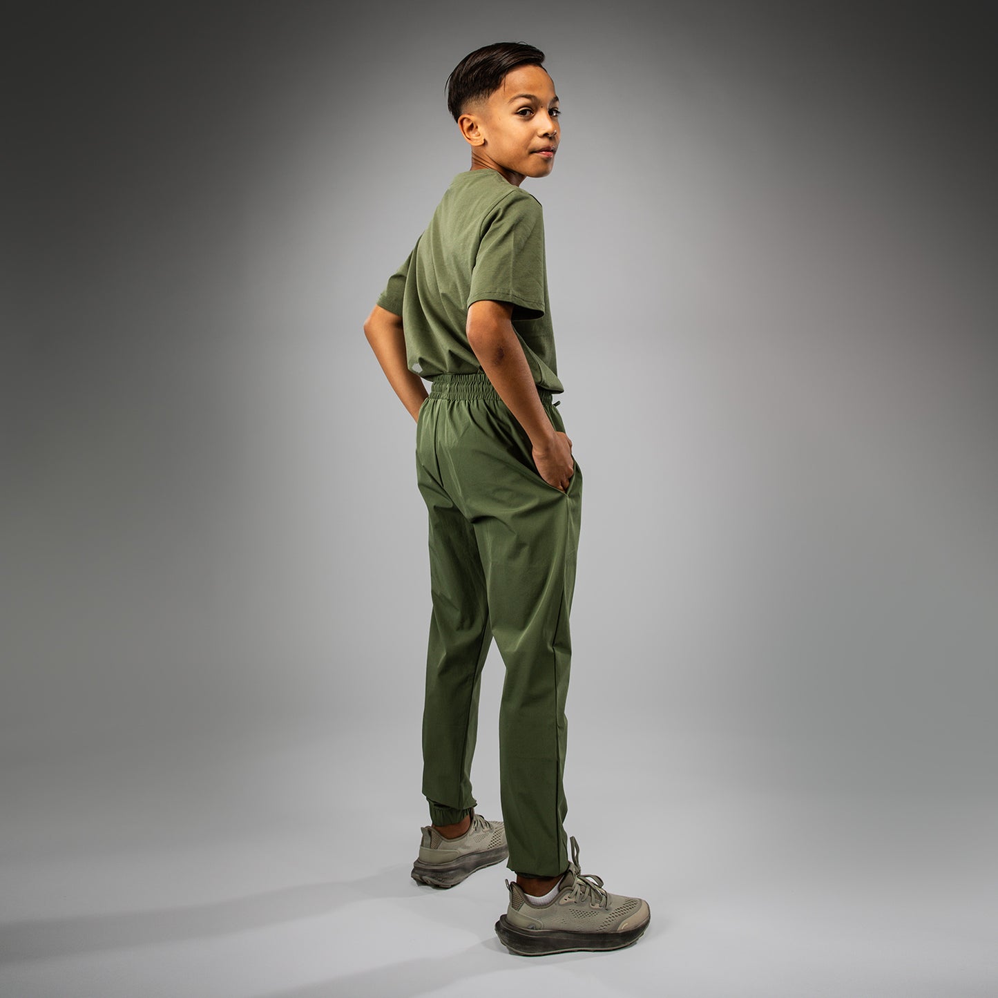 Venum Vectra Kinder Jogginghosen - Armeegrün/Orange