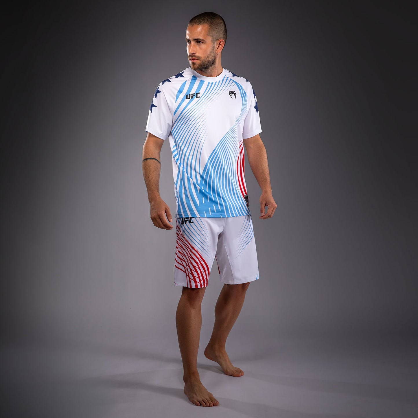 Official UFC Freedom 250 by Venum Authentic Fight Night Walkout Jersey für Herren - Weiß
