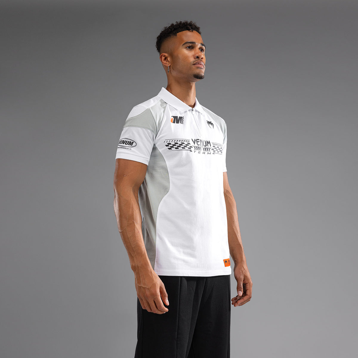 Venum Motorsports Baumwoll-Polo - Schneeweiß