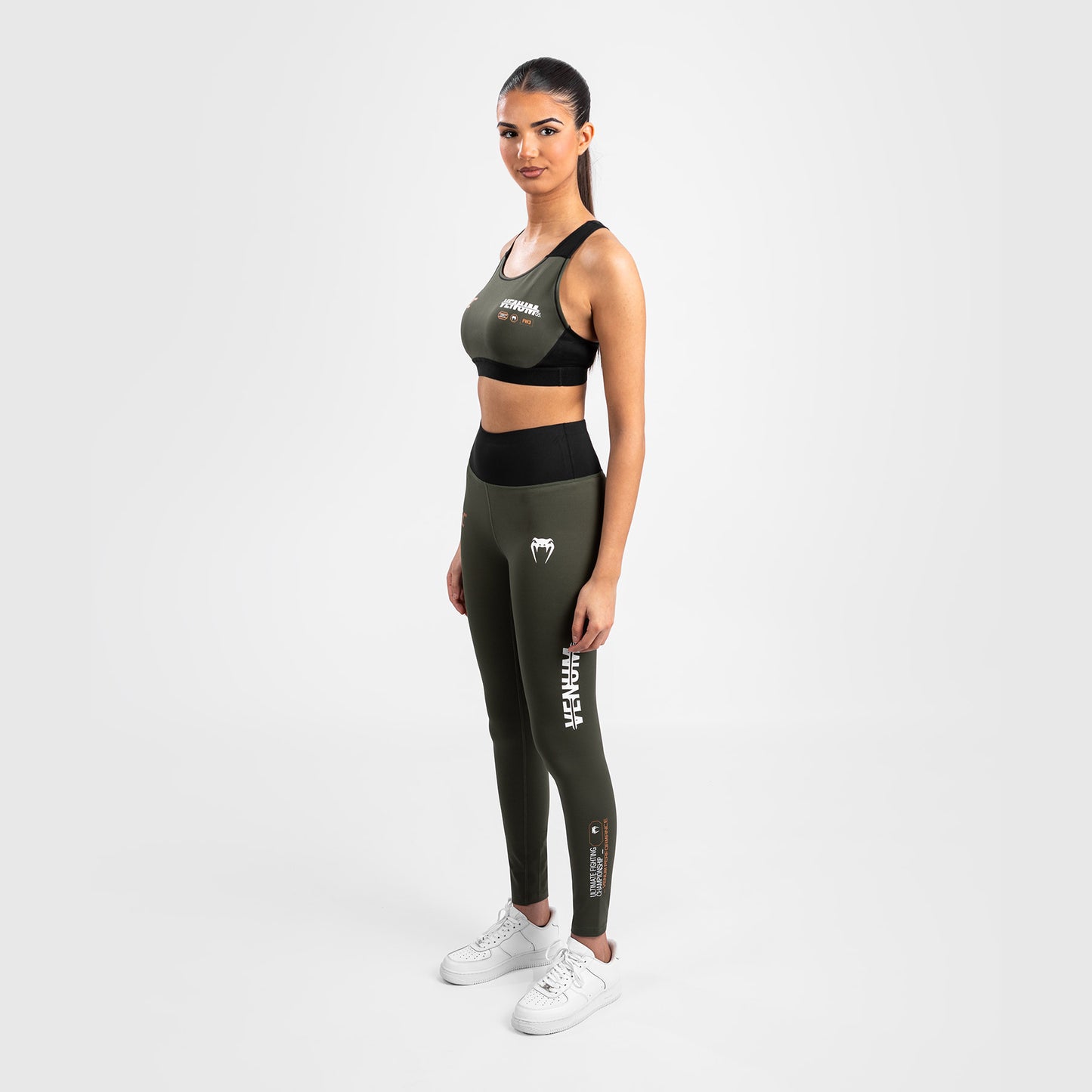 UFC Adrenaline by Venum Fight Week Performance-Tight für Frauen - Khaki/Bronze