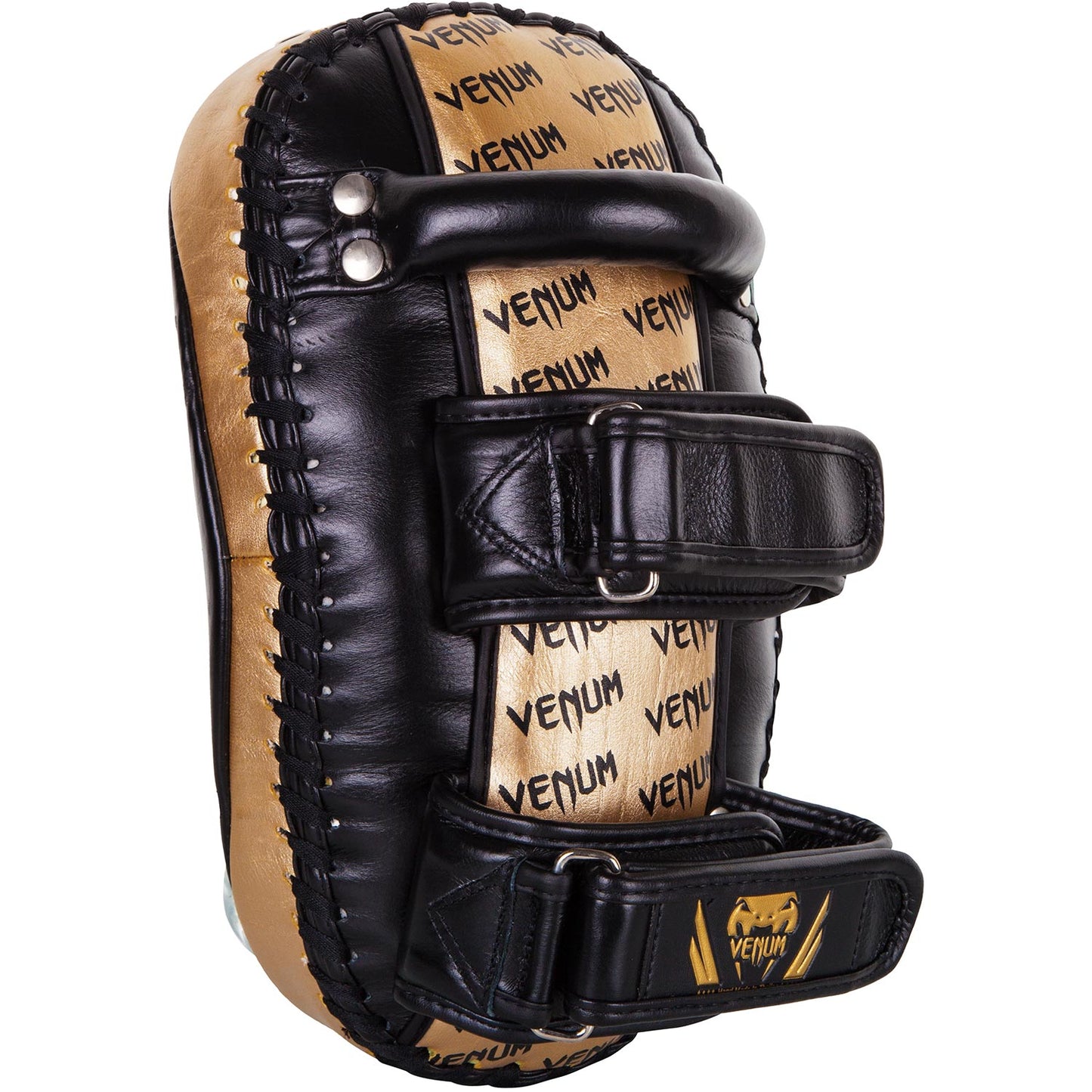Venum Kick Pads Leder - Schwarz/Gold