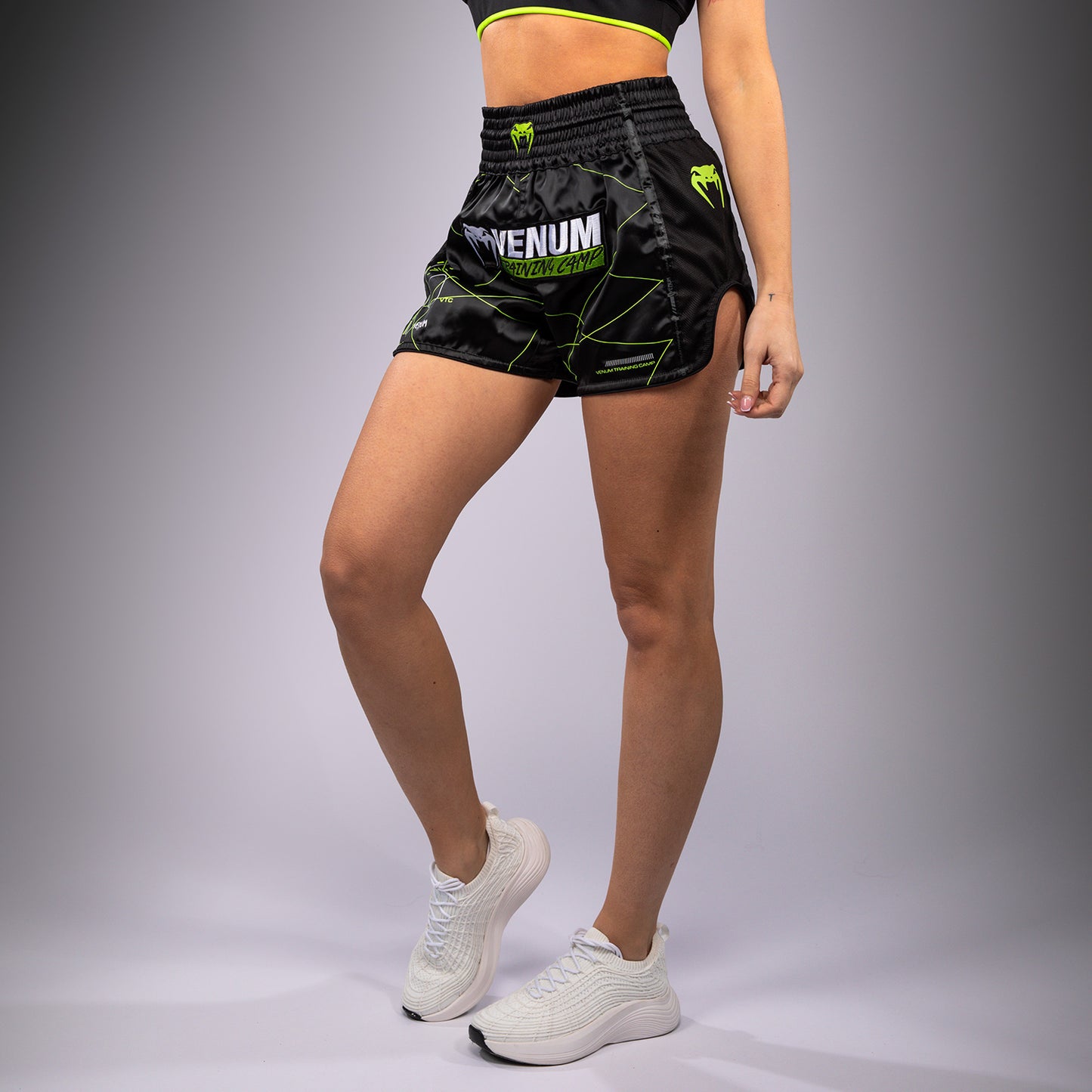 Venum Training Camp 4.0 Muay Thai Shorts - Schwarz/Neongrün