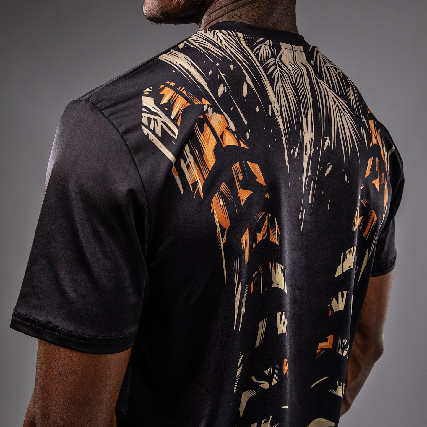 Venum Tiger Herren Dry Tech T-Shirt - Schwarz/Neon Orange