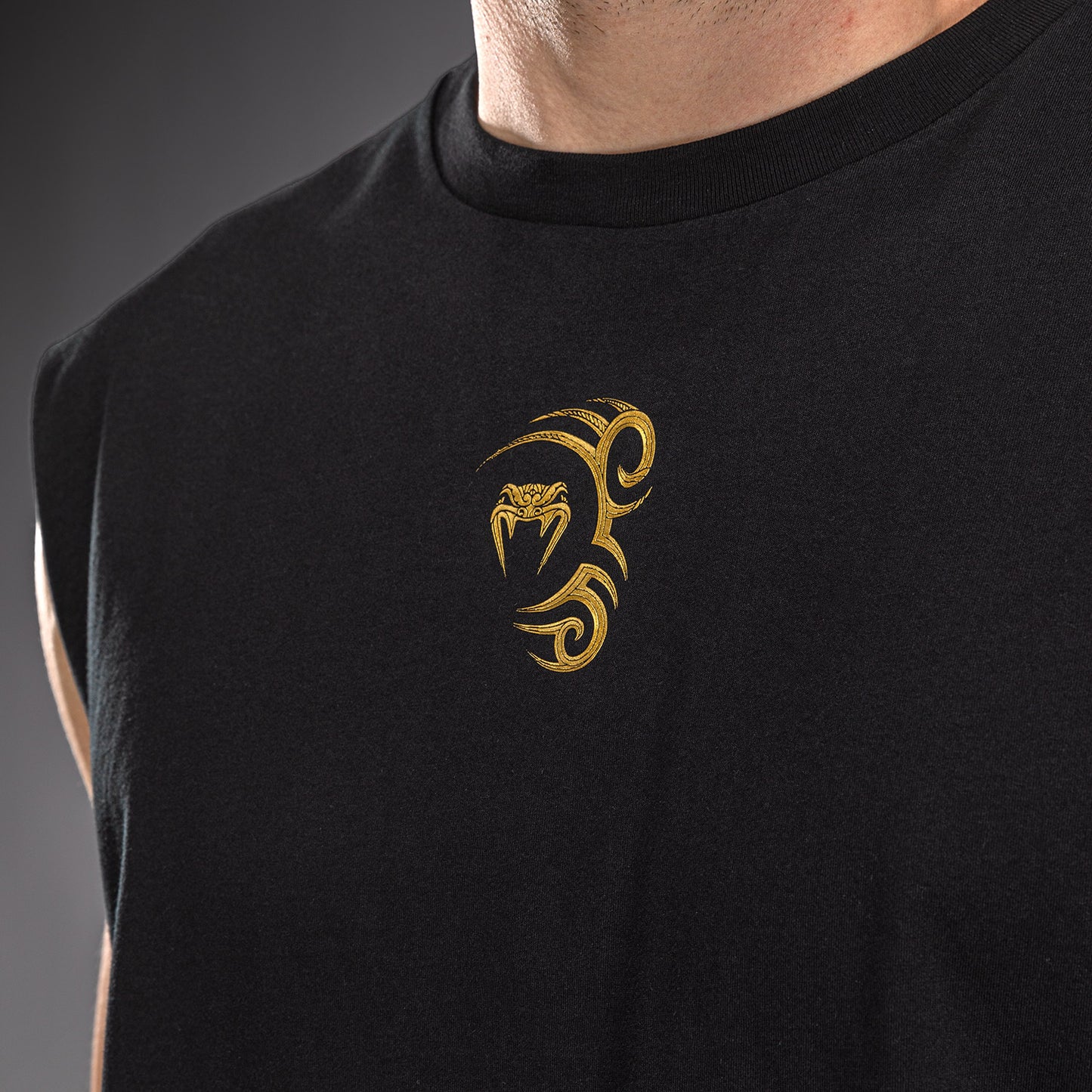 Venum x Mike Tyson Tiger Ärmelloses T-Shirt - Schwarz/Gold