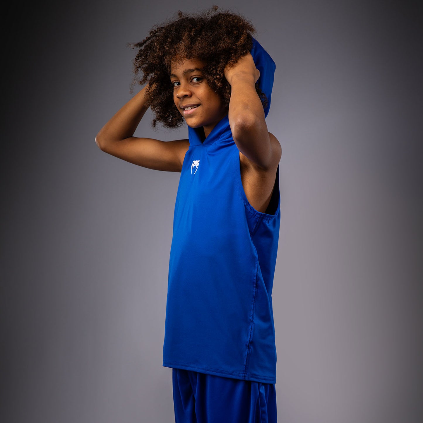 Venum Elite Ärmelloser Dry-Tech Hoodie für Kinder - Königsblau