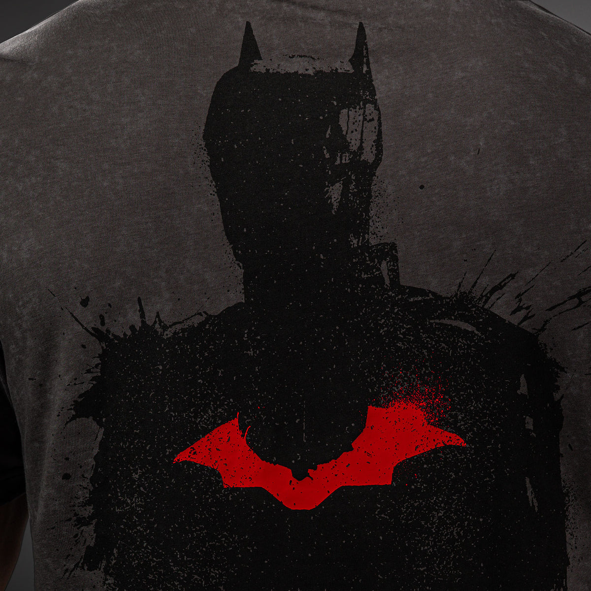 Venum x Batman Baumwoll-T-Shirt - Grau/Schwarz/Rot