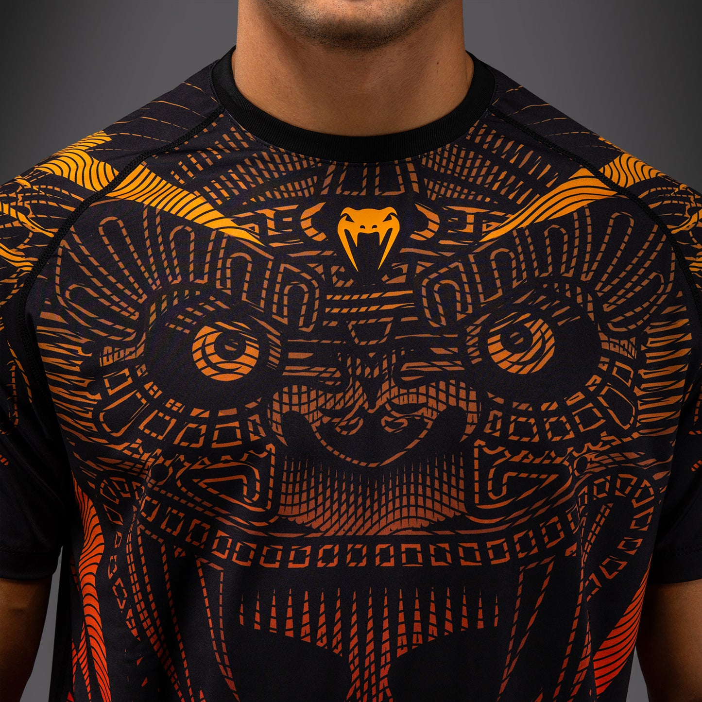 Venum Quetzal Fury Dry-Tech T-Shirt - Schwarz/Fury Rot/Tangerine