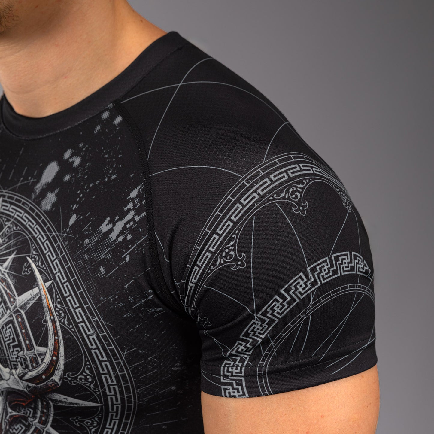 Venum Gladiator 5.0 Herren Kurzarm Rashguard - Schwarz/Silber