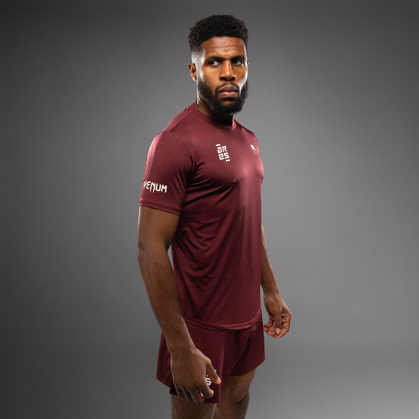Venum x Ares Herren Dry-Tech T-shirt - Burgunder